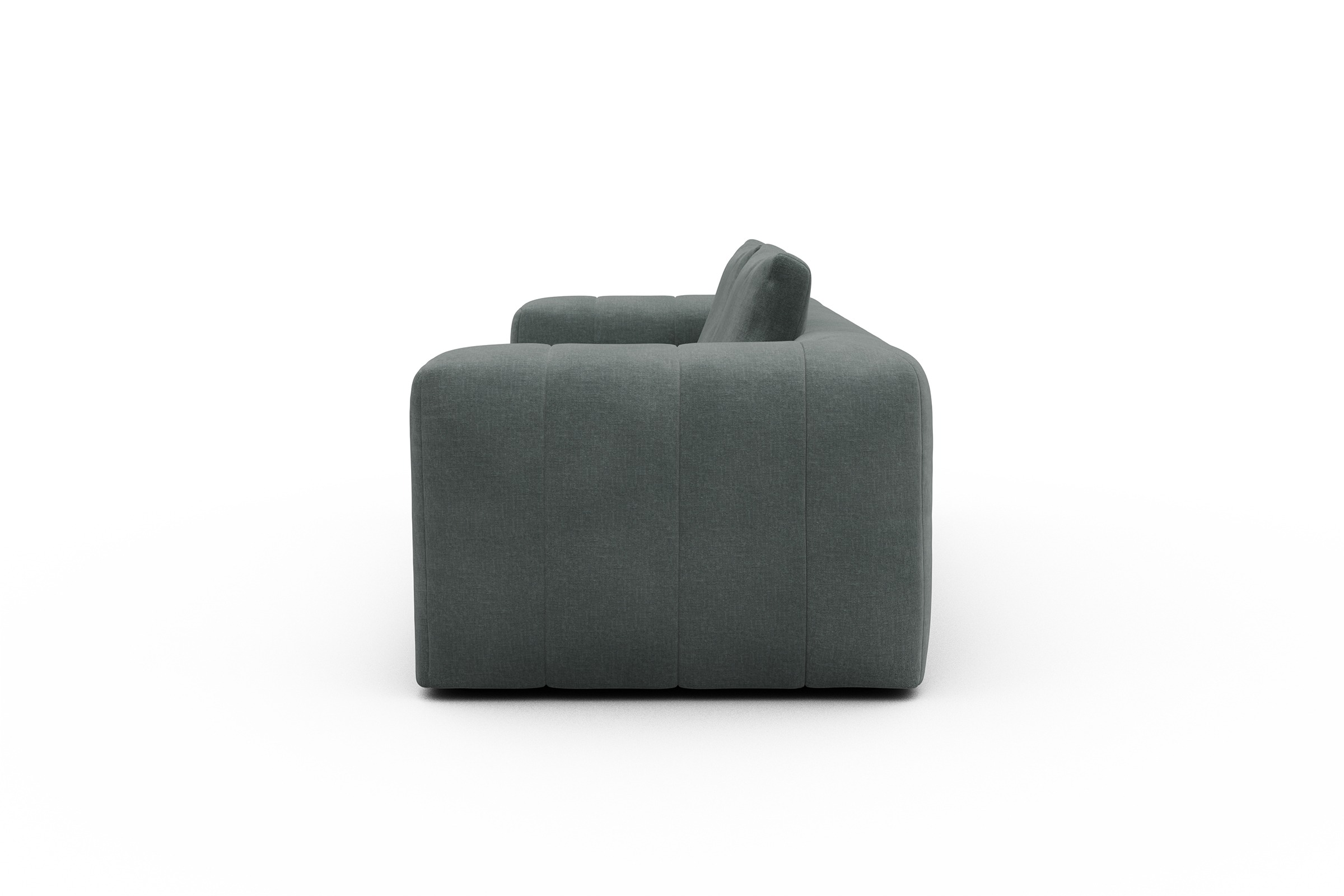 Sofa Hugo 3-Sitzer Smooth-Silver-Grey