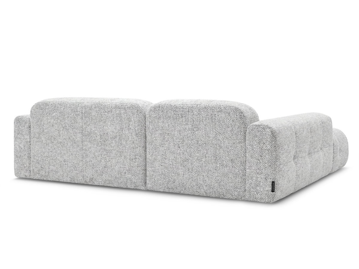 Bobochic Laura Ecksofa Melange-Stoff Hellgrau Ecke links