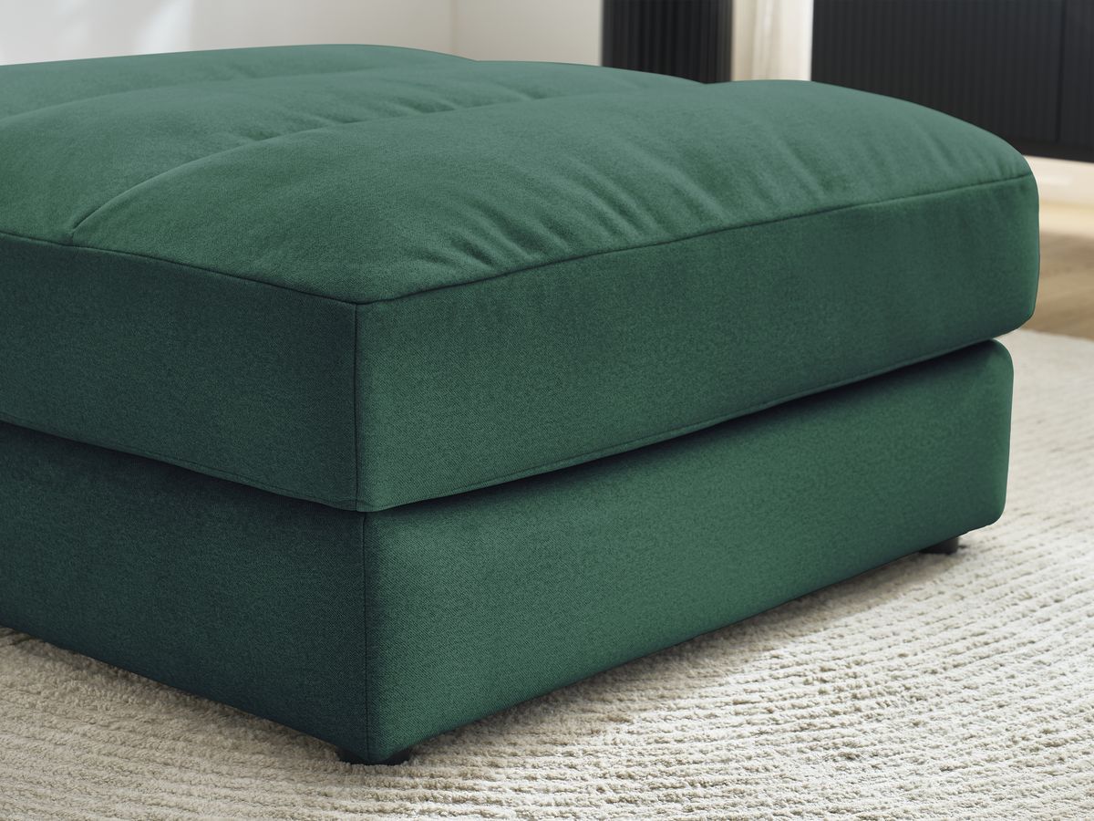 Bobochic Sierra Pouf Samt Dunkelgrün