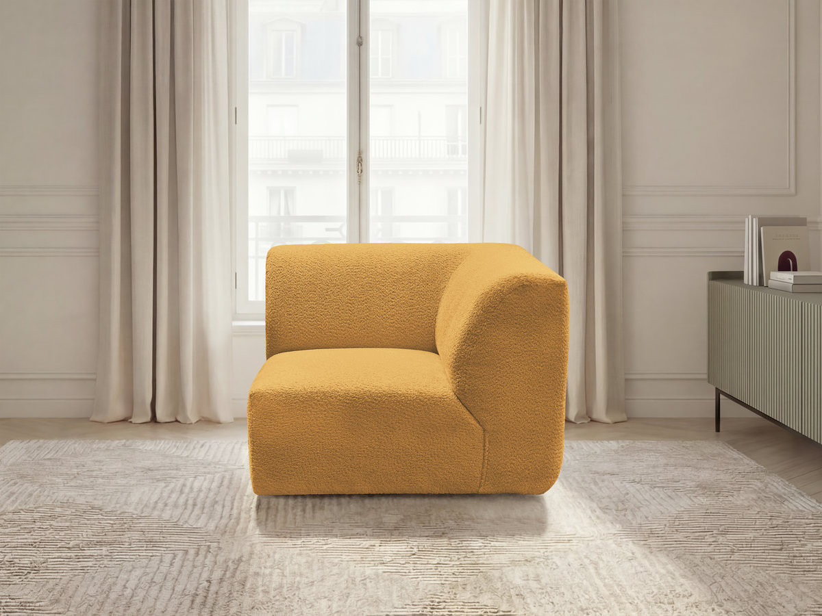 Bobochic Anda Sofa 1-Sitzer Chenille Gelb