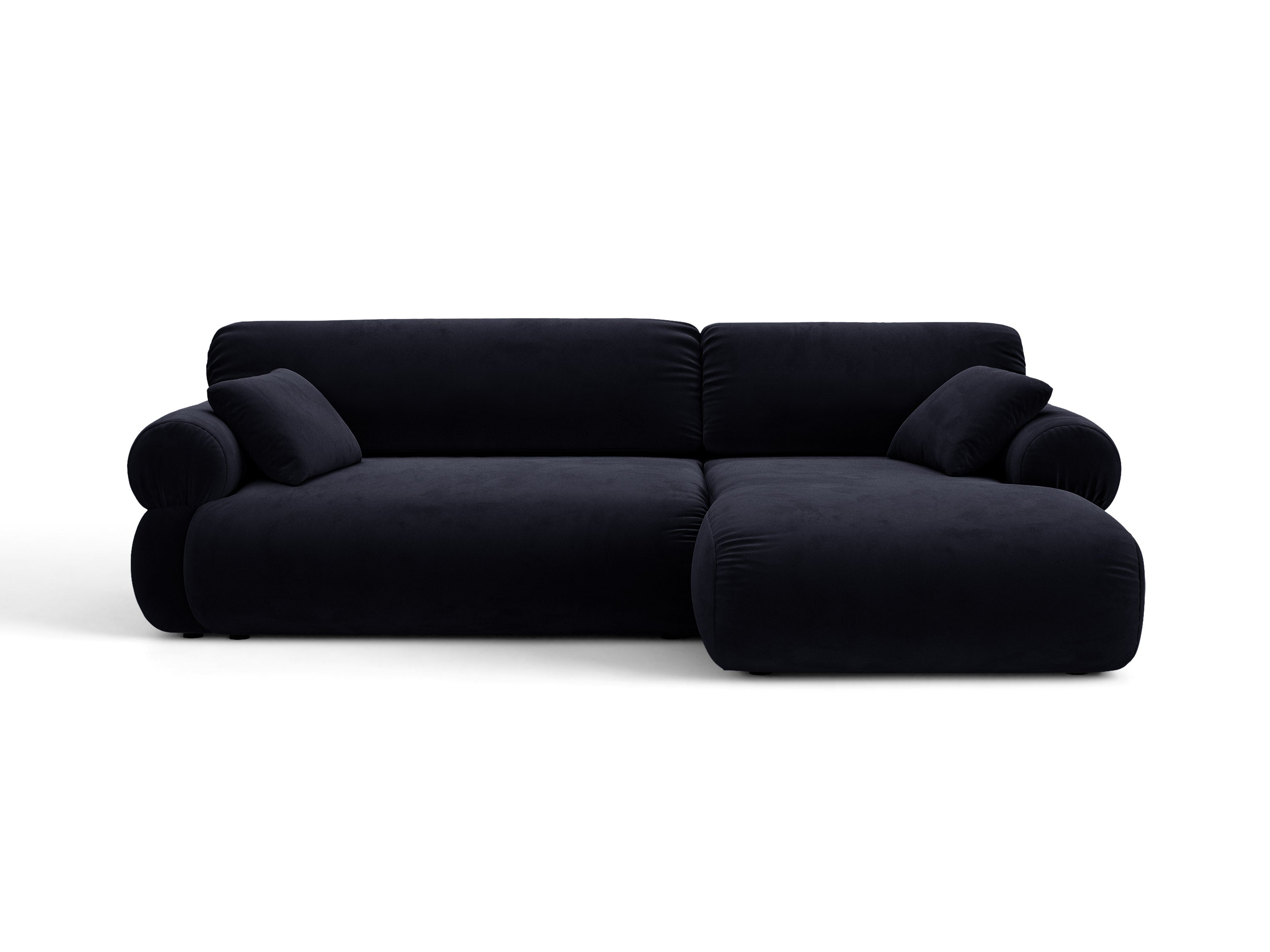 Micadoni Ophelia Ecksofa Rechts Samt Salvador Königsblau