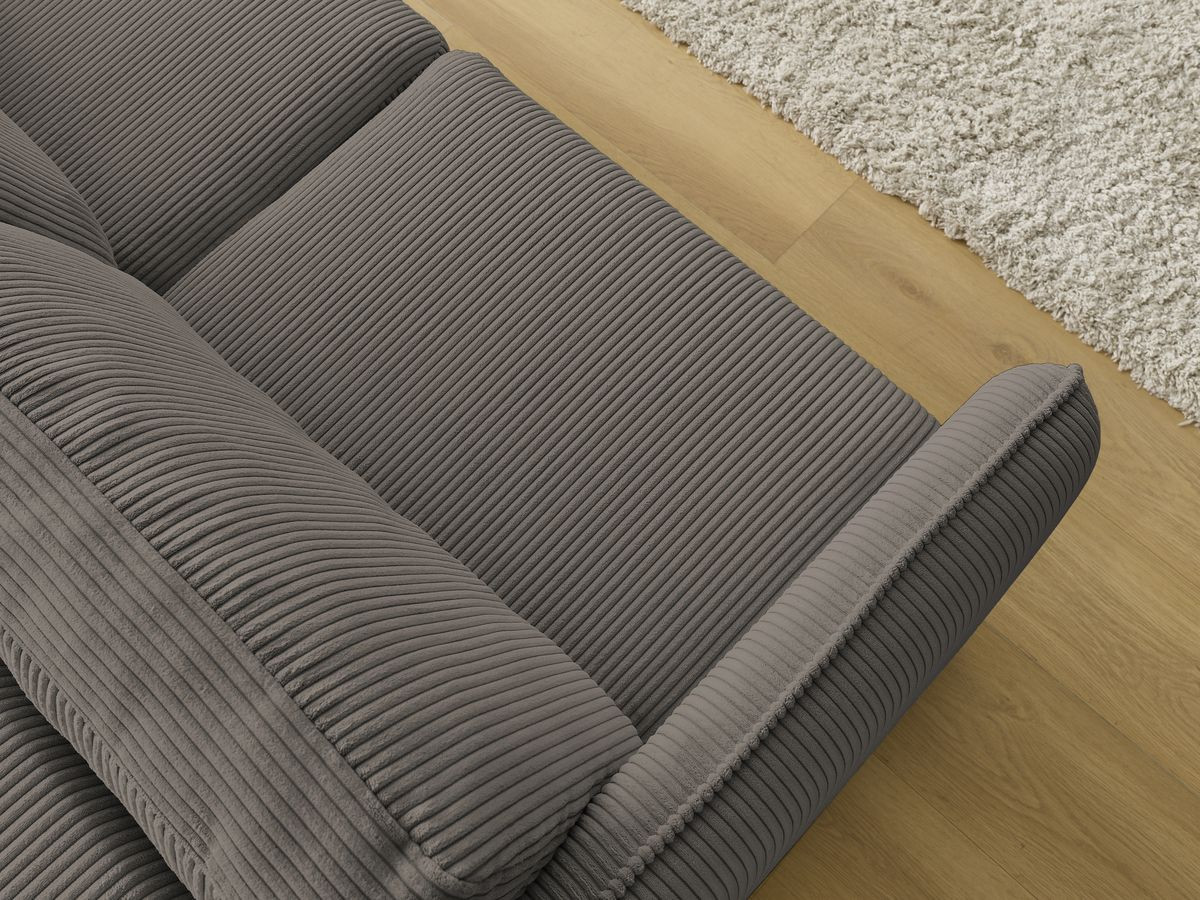 Bobochic Lenny Schlafsofa 3-Sitzer Cordsamt Taupe