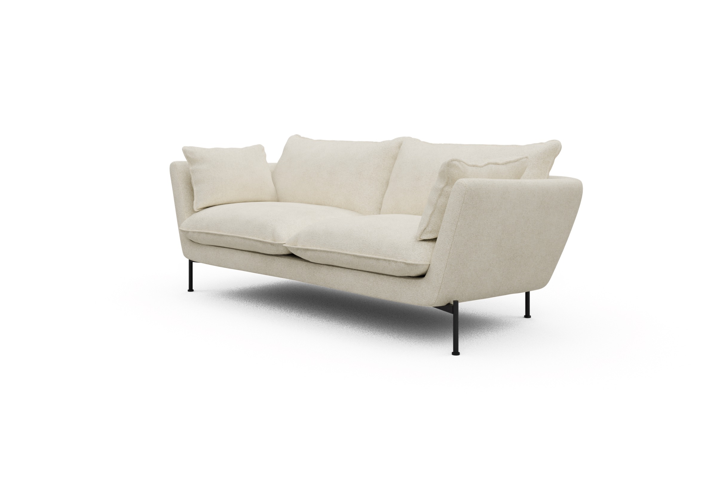 Sofa Anton PREMIUM 2-Sitzer Boucle-Off-White