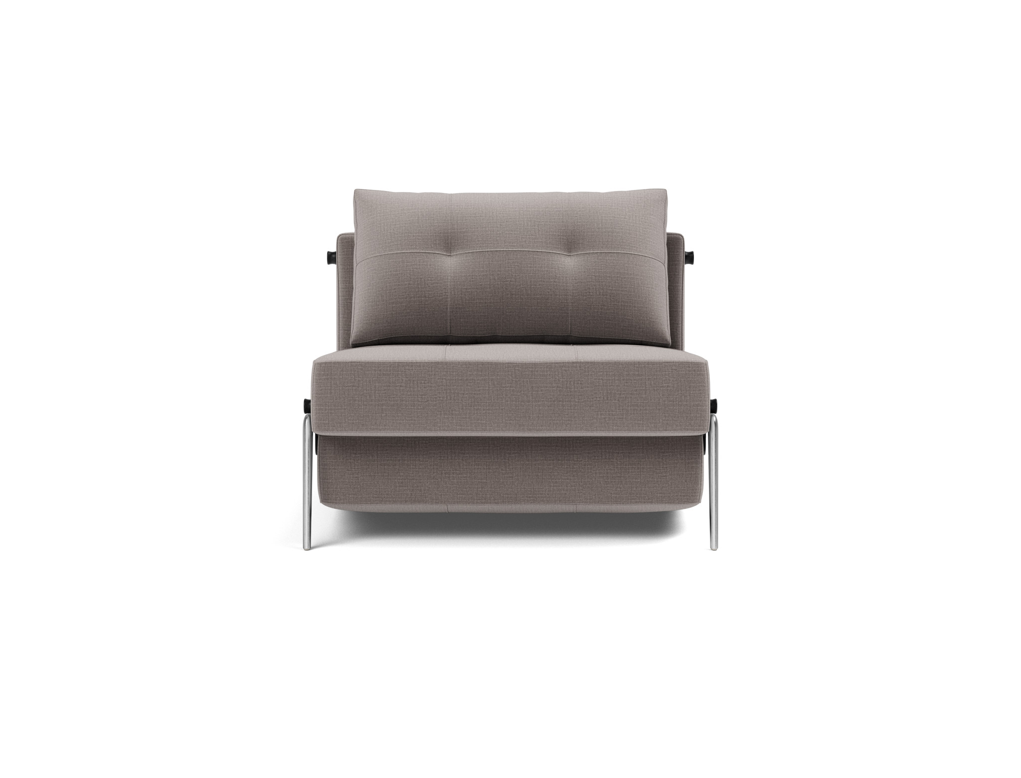 Schlafsessel Cubed 90 Chenille Esina 418-Truffle Beine Aluminium