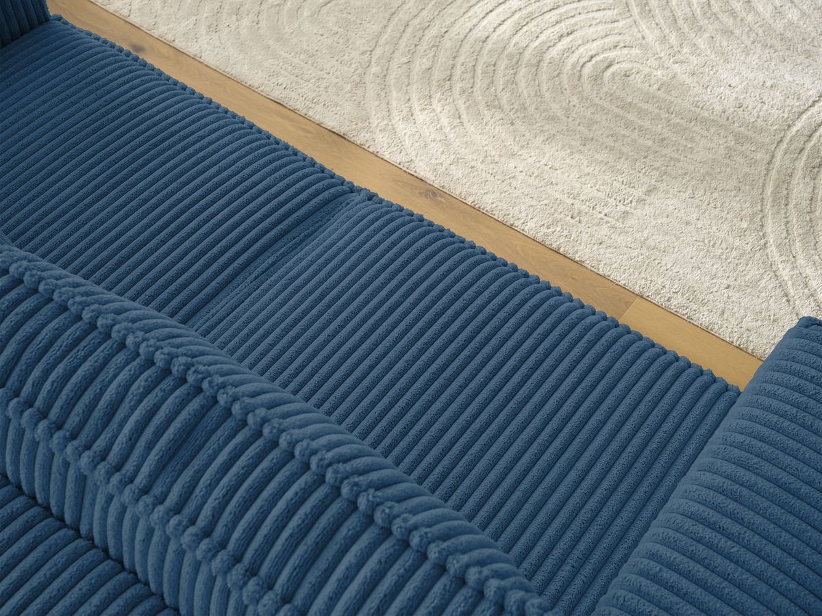 Bobochic Chelsea Sofa 2-Sitzer Breitcord weich Dunkelblau