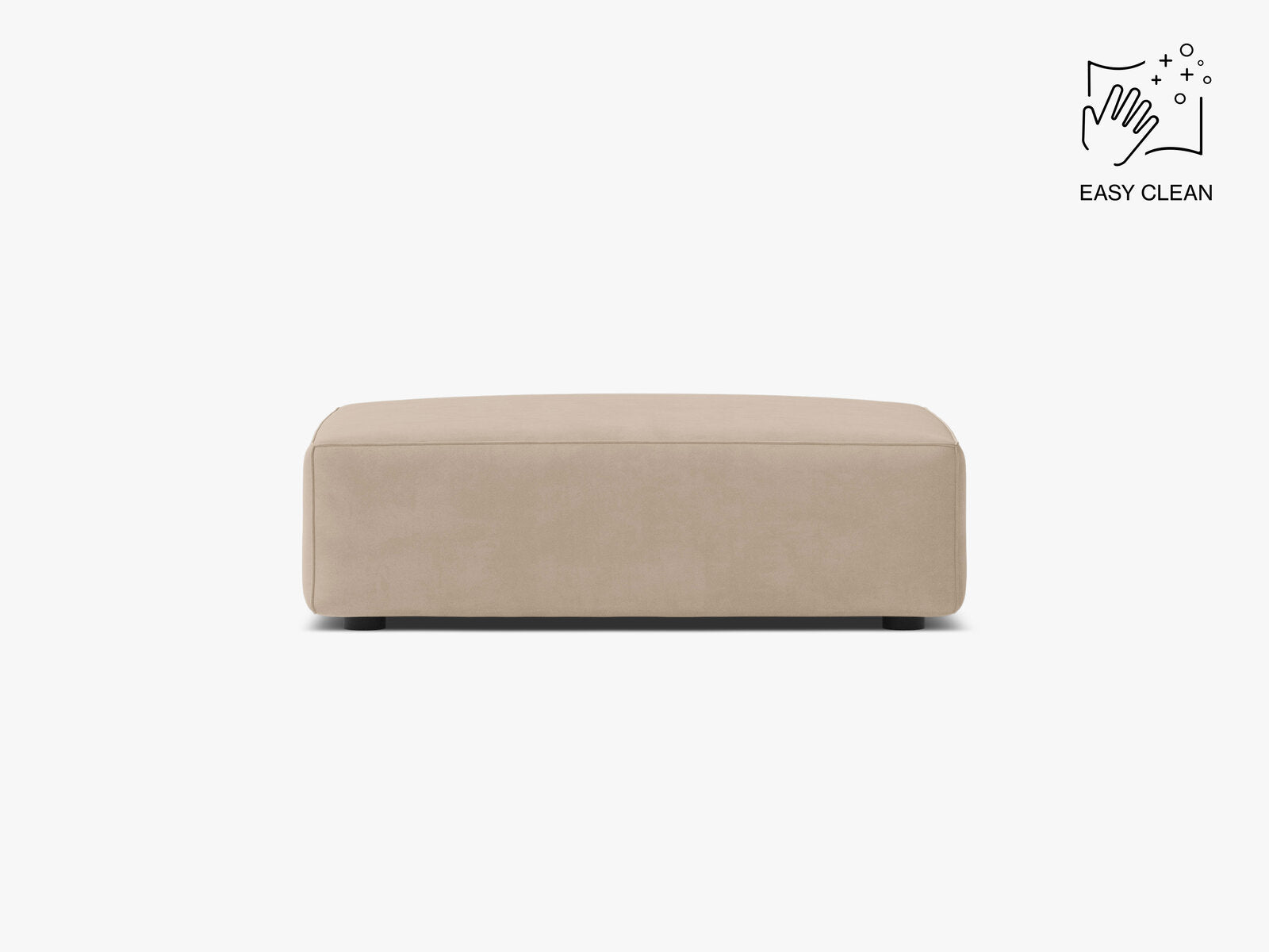 Micadoni Hocker Jodie 1-Sitzer Samt Venus Beige