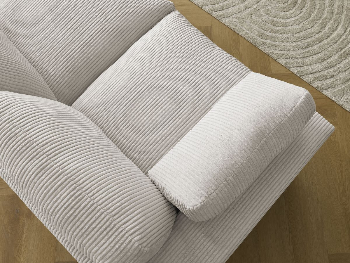 Bobochic Belair Ecksofa 280 × 139 cm Cordsamt Beige