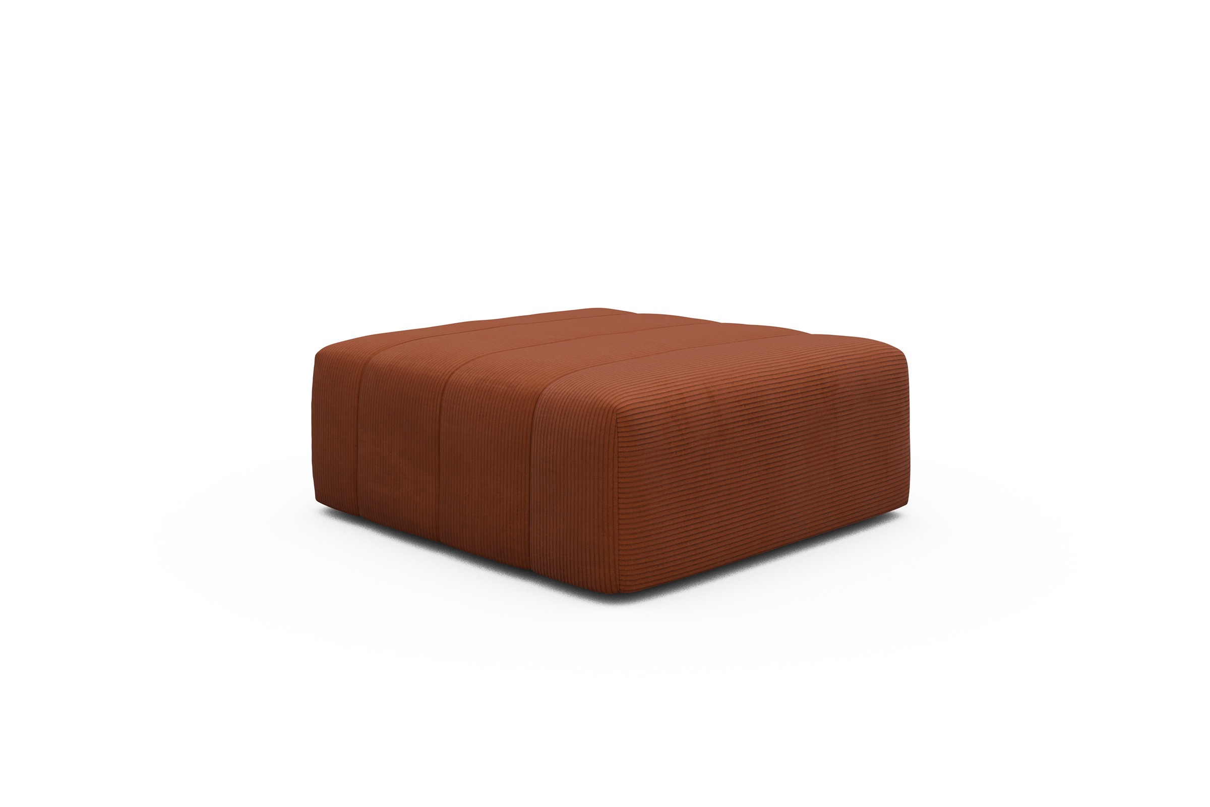 Sitzhocker Hugo Ottomane Corduroy-Burnt-Orange