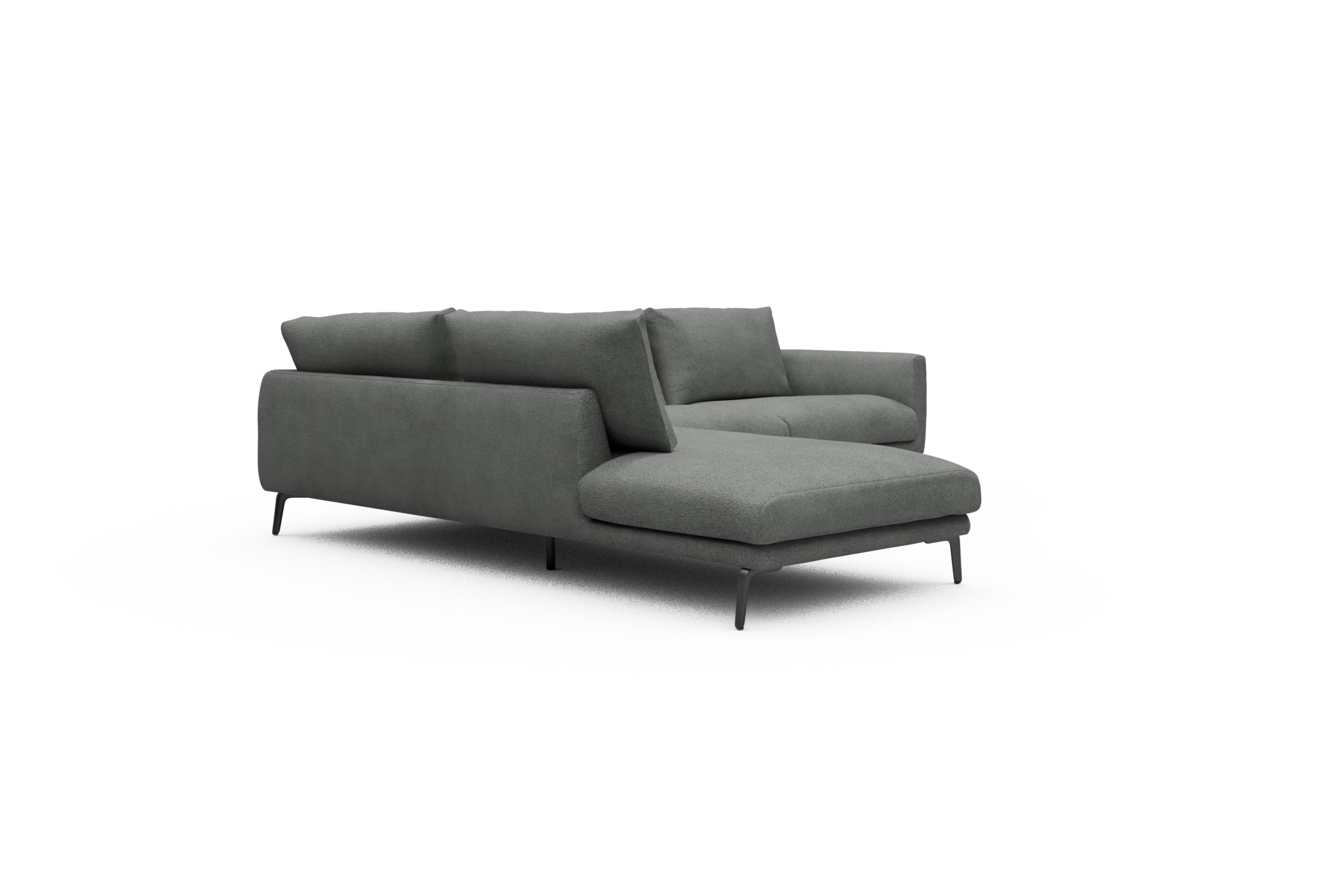 Ecksofa Karl Relax-Ecke links mit 2,5-Sitzer Boucle-Ash-Grey