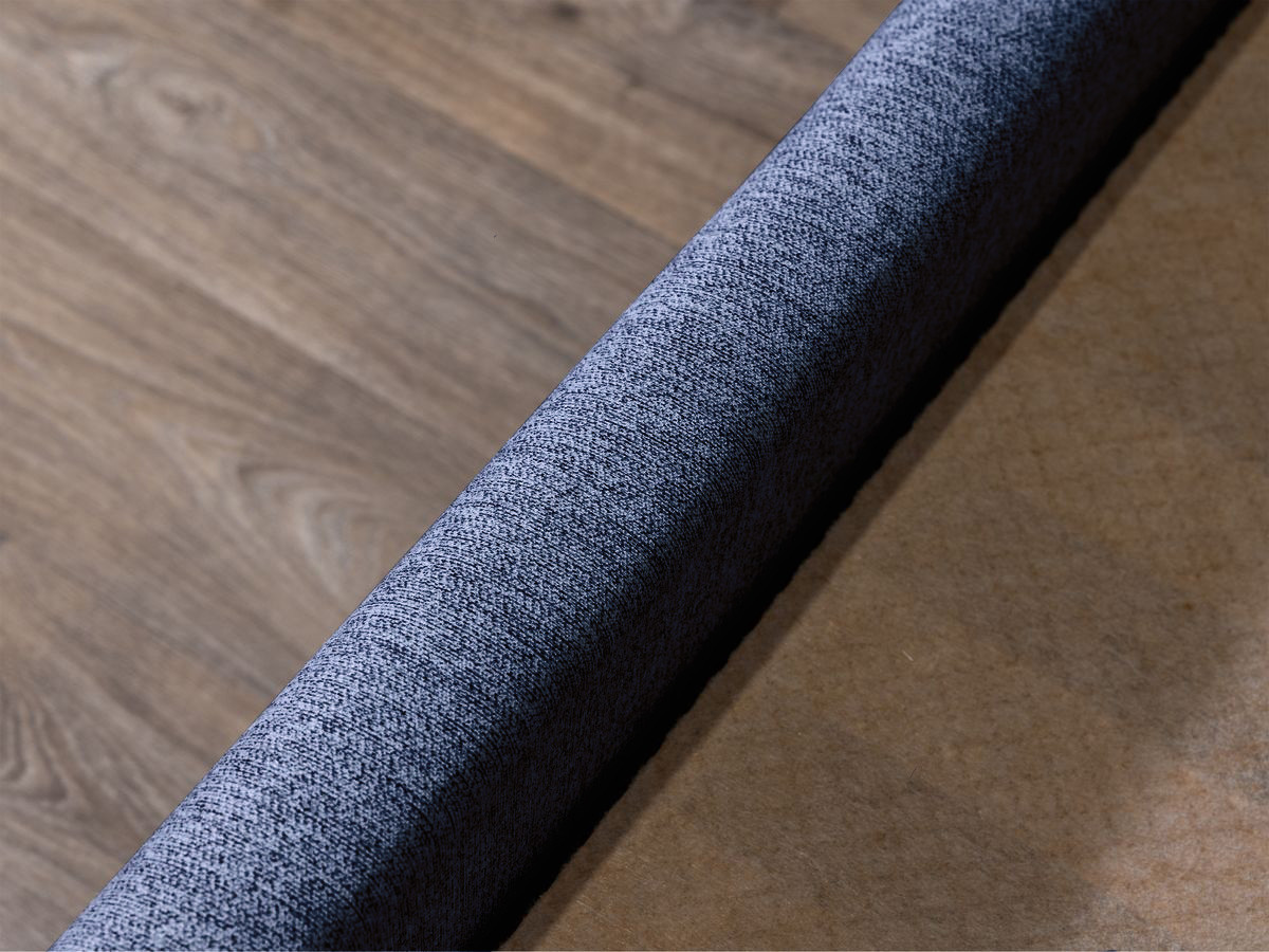 Bobochic Garance Polsterbett mit Bettkasten Stoff Blau, Liegefläche 160 × 200 cm