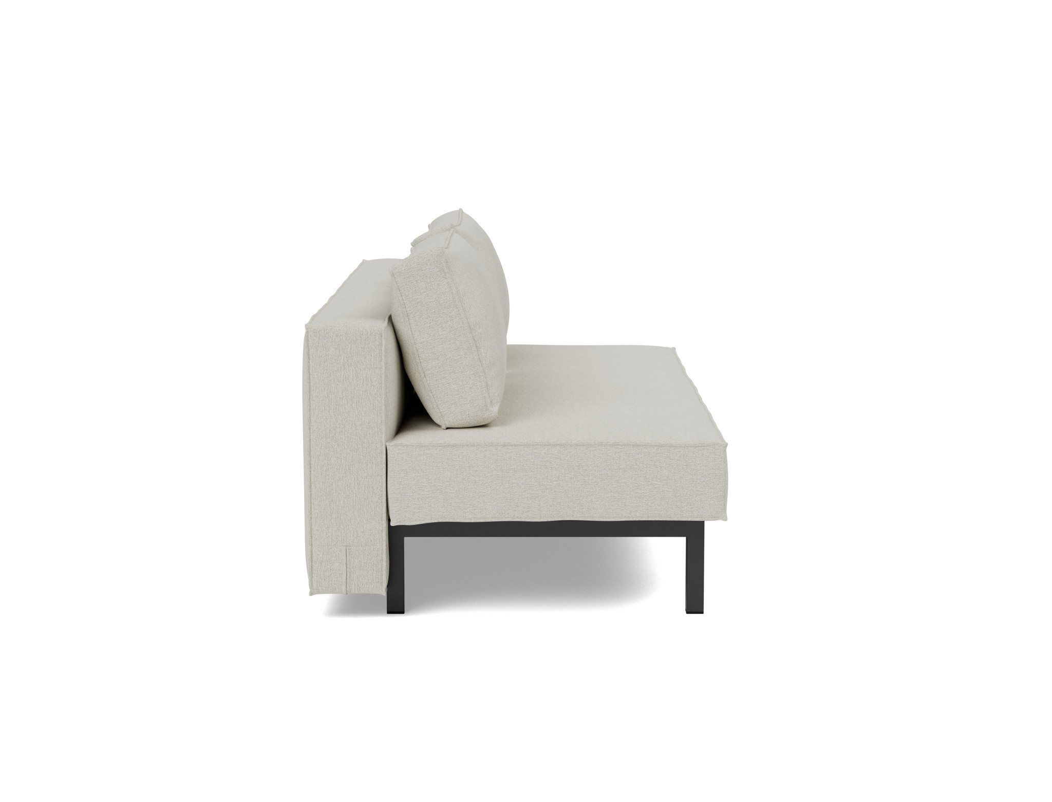 Schlafsofa Sly Flachgewebe Mixed Dance 527-Natural Beine Schwarzes Metall