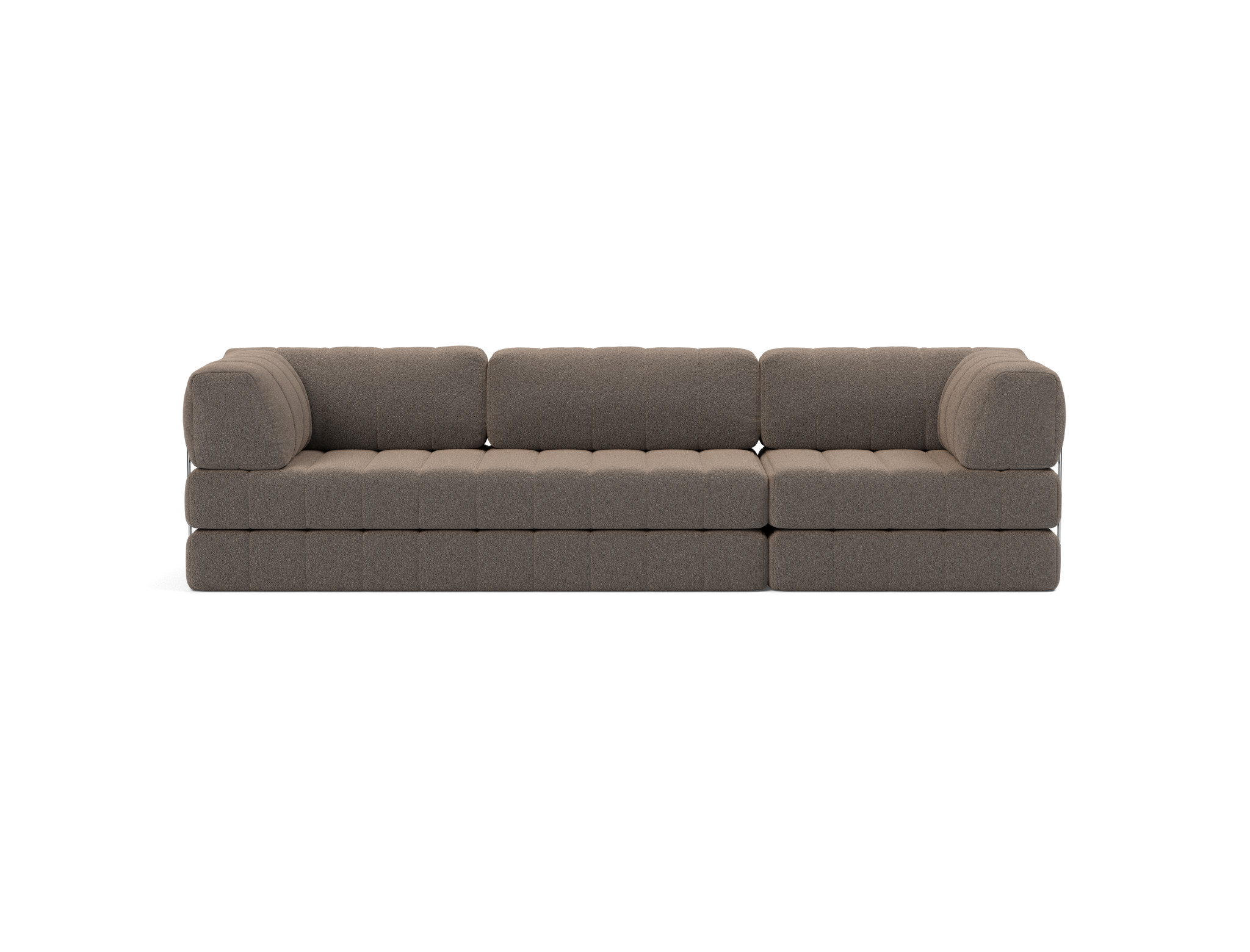 Schlafsofa CozyPad Grand mit Armlehnen Boucle Skandi 530-Taupe