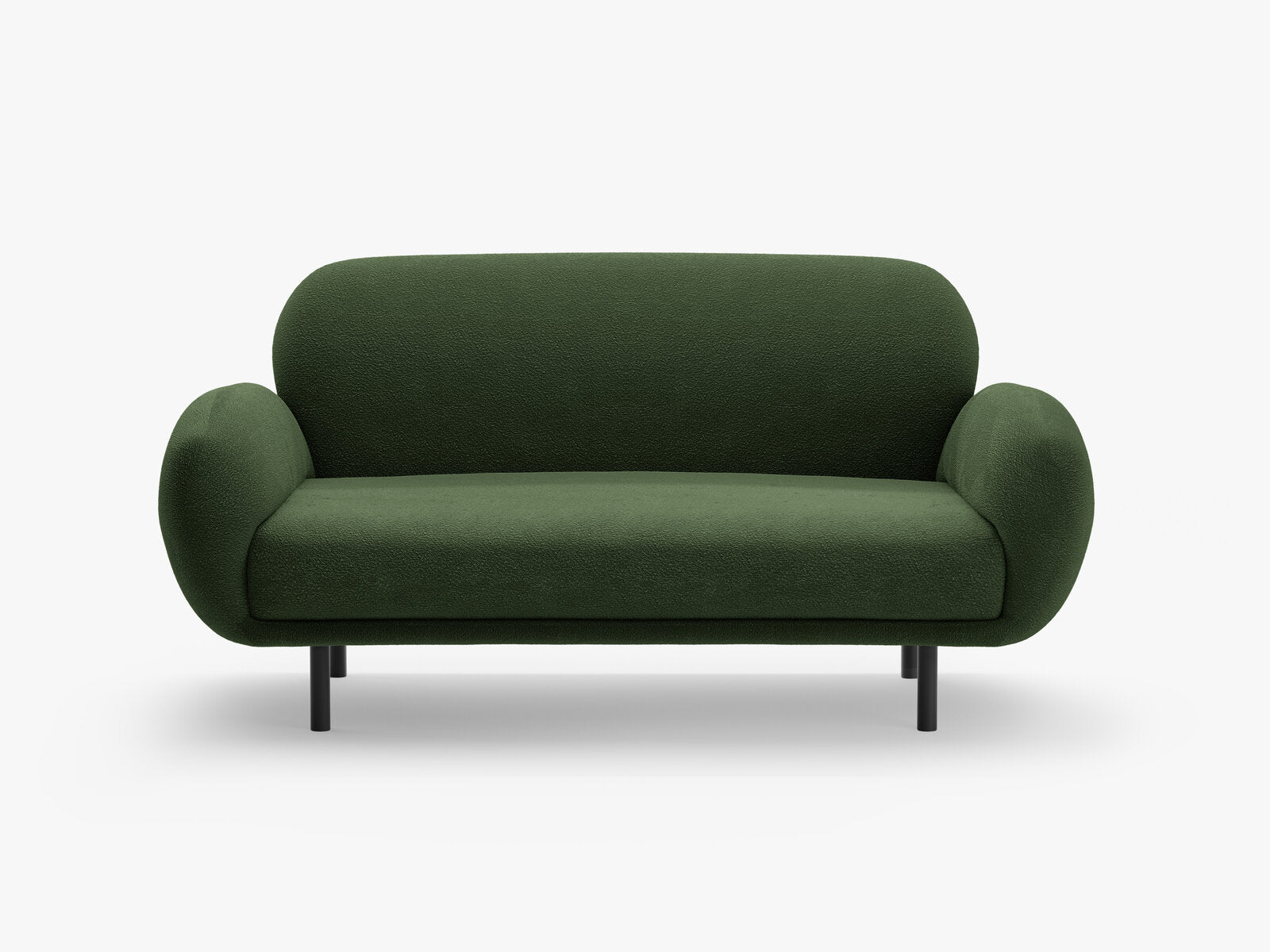 Micadoni Sofa Poppy 2-Sitzer Boucle Baloo Grün