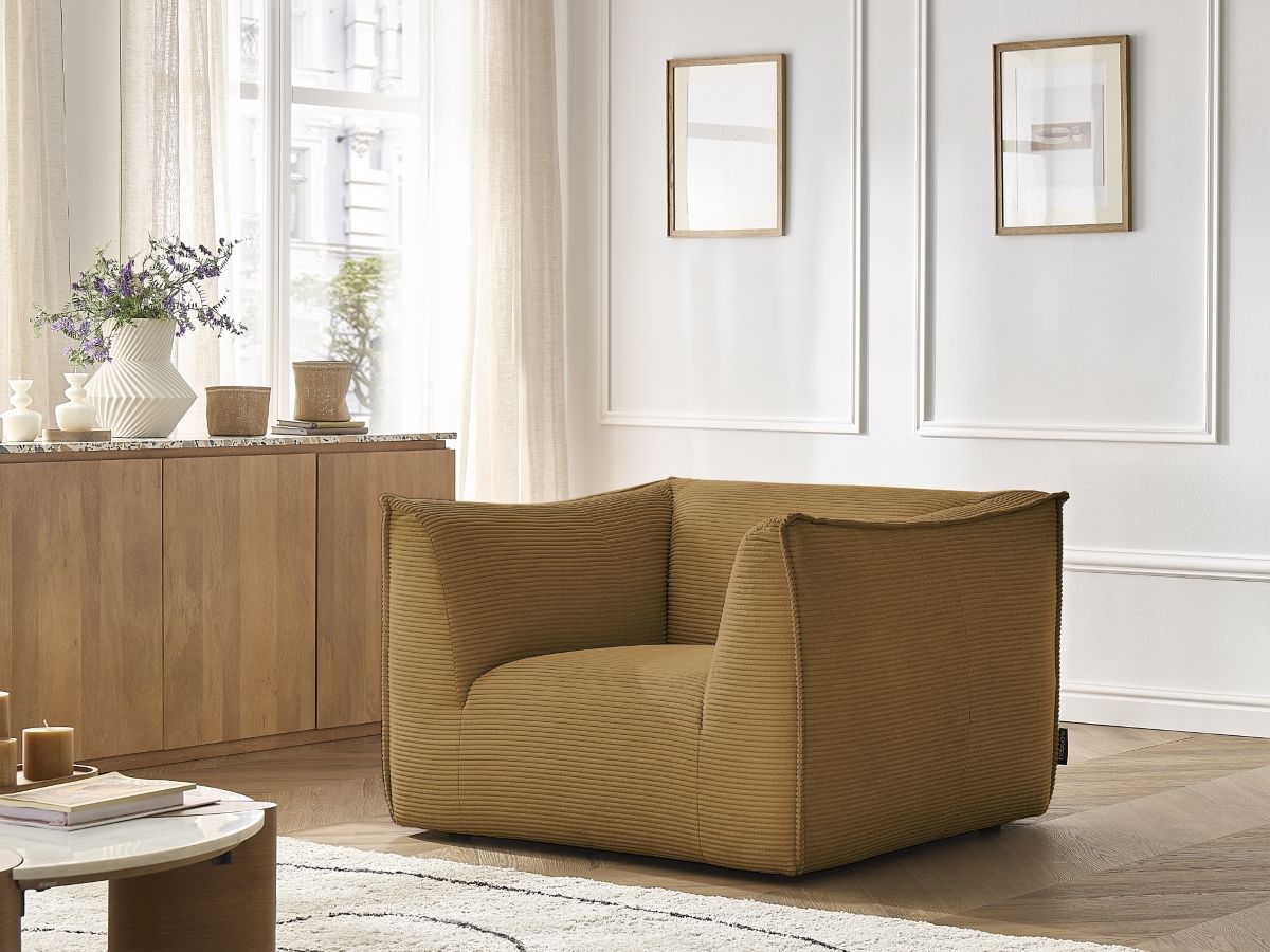 Bobochic Giorgia Sessel Cordsamt Gelb