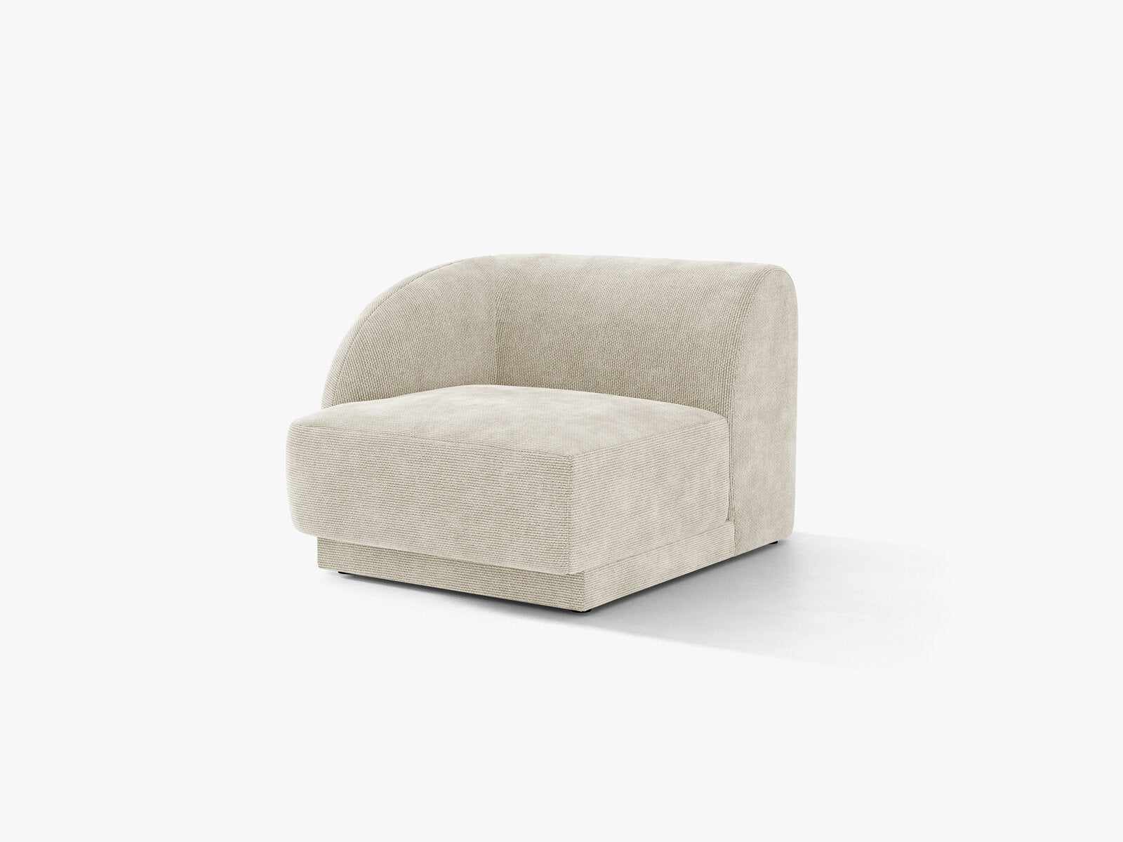 Micadoni Eckmodul Miley 1-Sitzer Chenille Eden Helles Beige Links