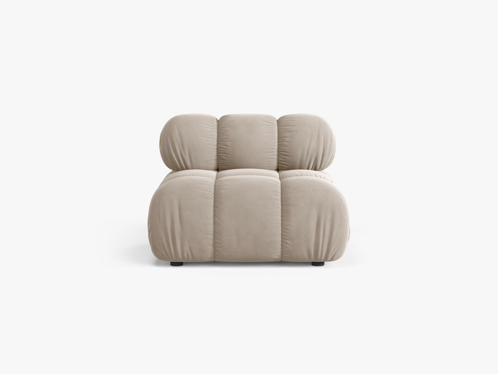 Micadoni Armloses Modul Bellis Samt Bluvel Dunkelbeige