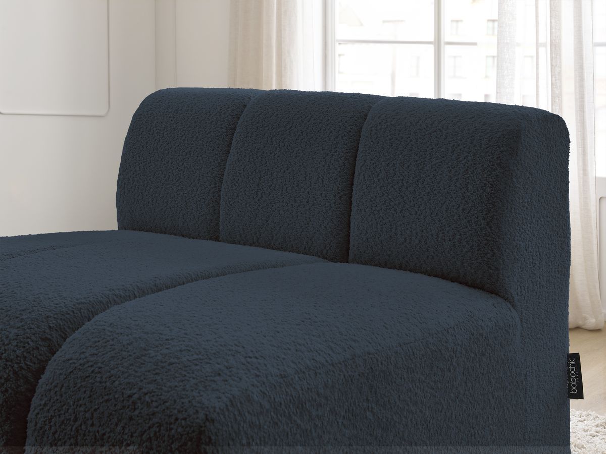 Bobochic Annecy Sofamodul 1-Sitzer Bouclé-Stoff Dunkelblau