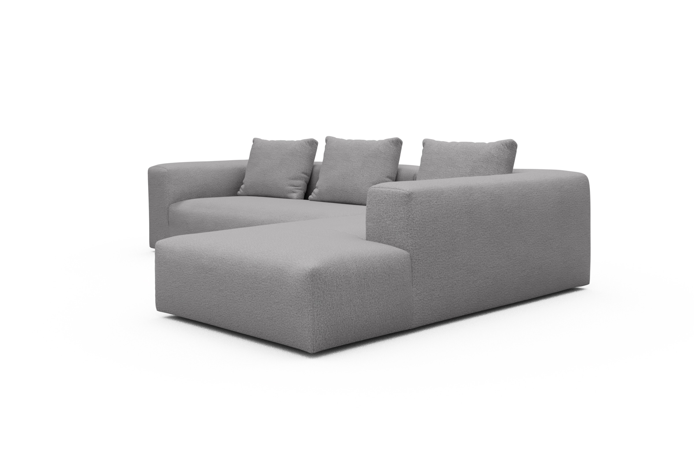 Ecksofa Fred Relax-Ecke rechts mit 2,5-Sitzer Sama-Grey