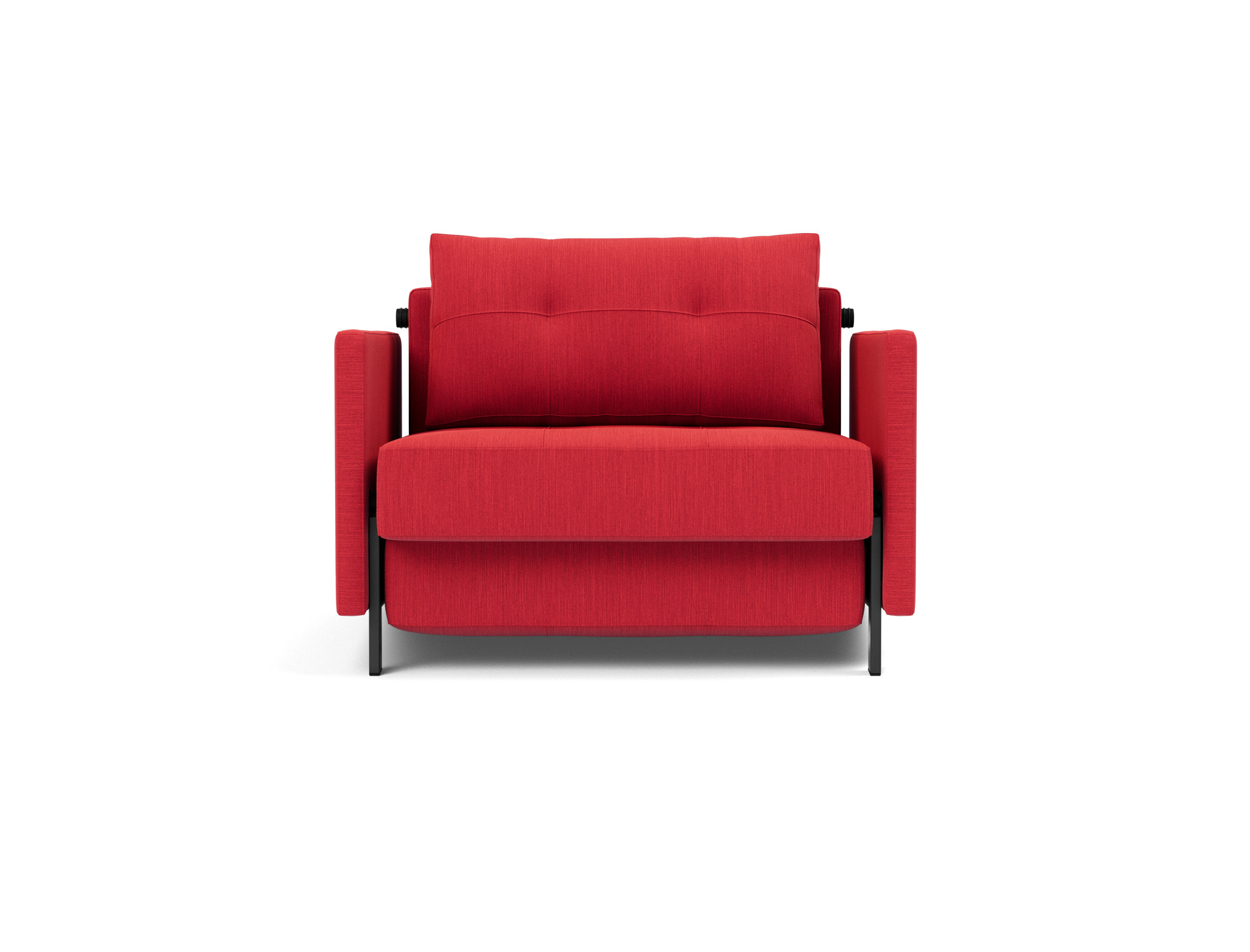 Schlafsessel Cubed 90 mit Armlehnen Flachgewebe Elegance 511-Red