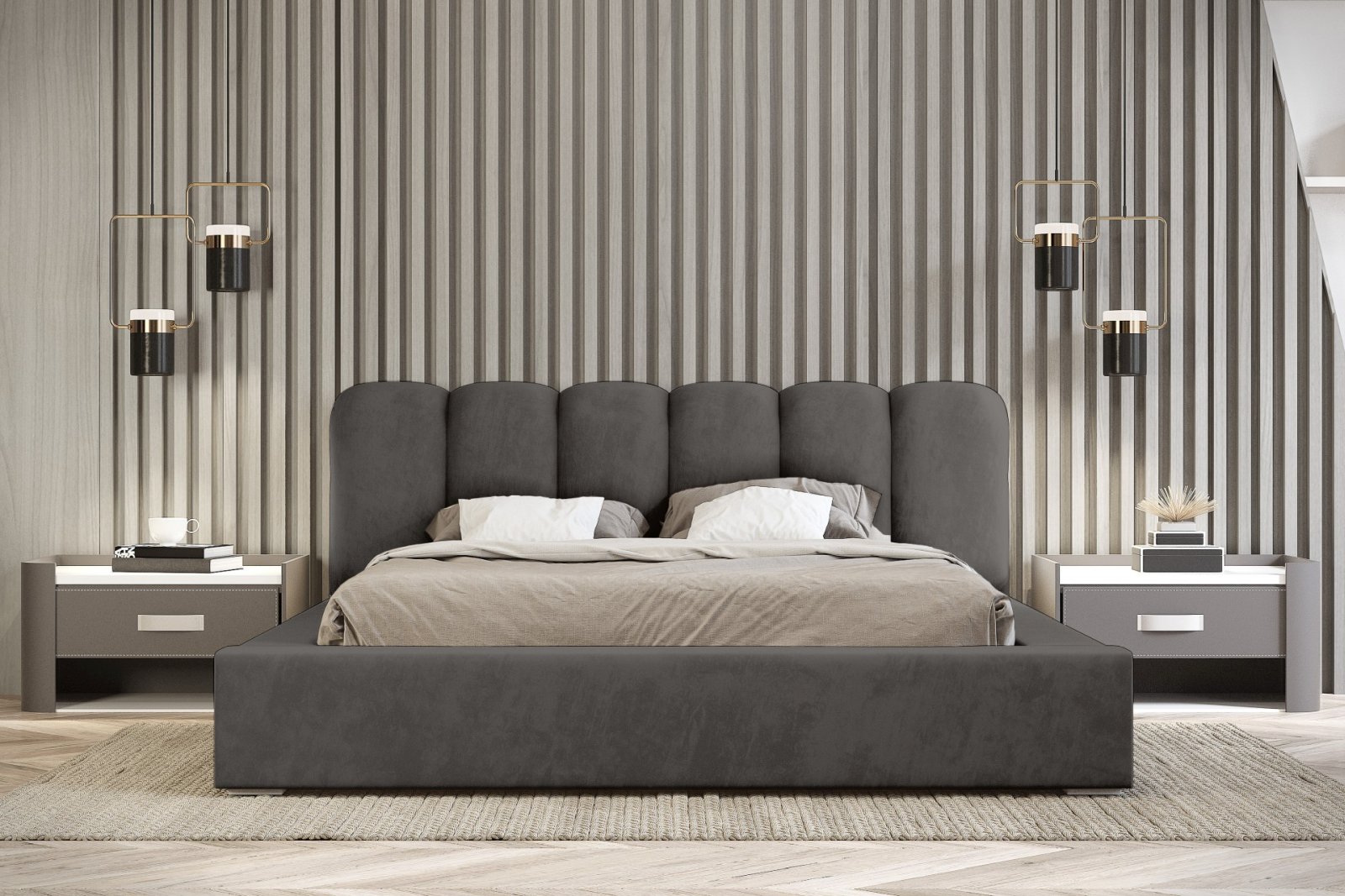 Polsterbett Tavio-New Chenille 160x200 mit Holzrahmen Ditra-New 14