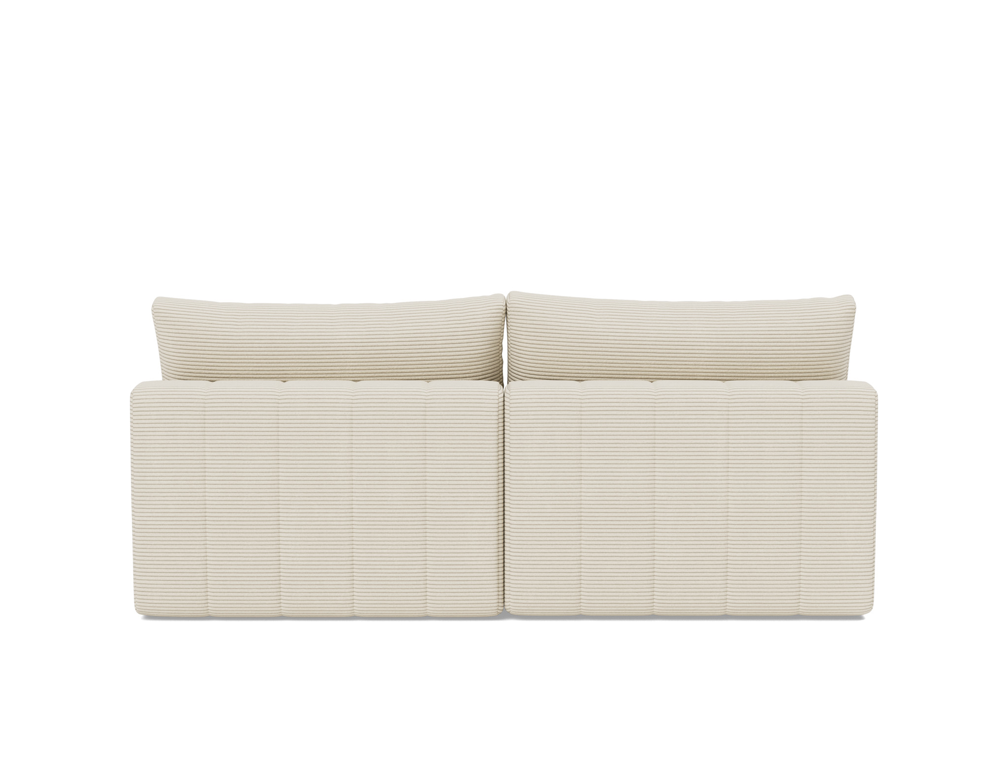 Schlafsofa Akello mit Chaiselongue Kord Corduroy 594-Ivory