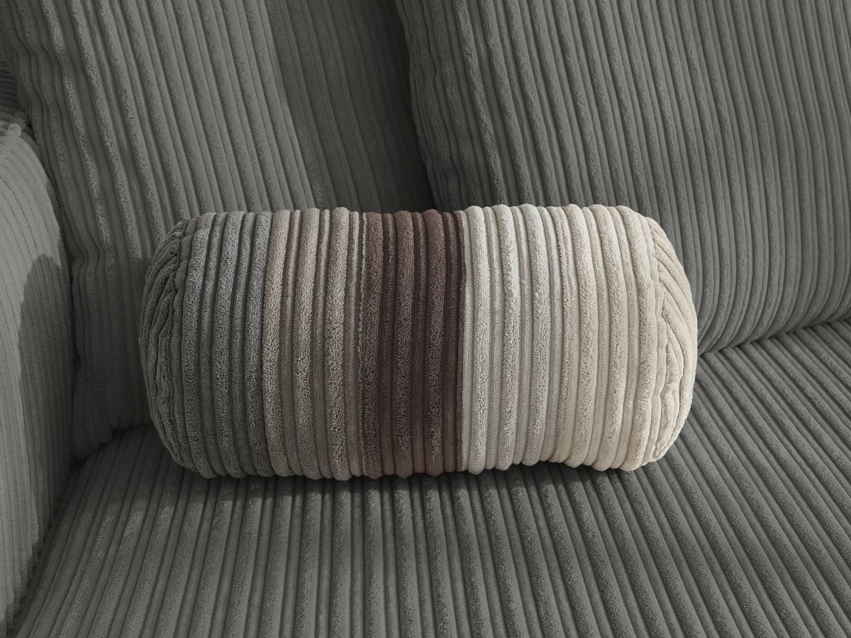 Bobochic Nina Ecksofa Cordsamt Dunkelgrau Ecke rechts