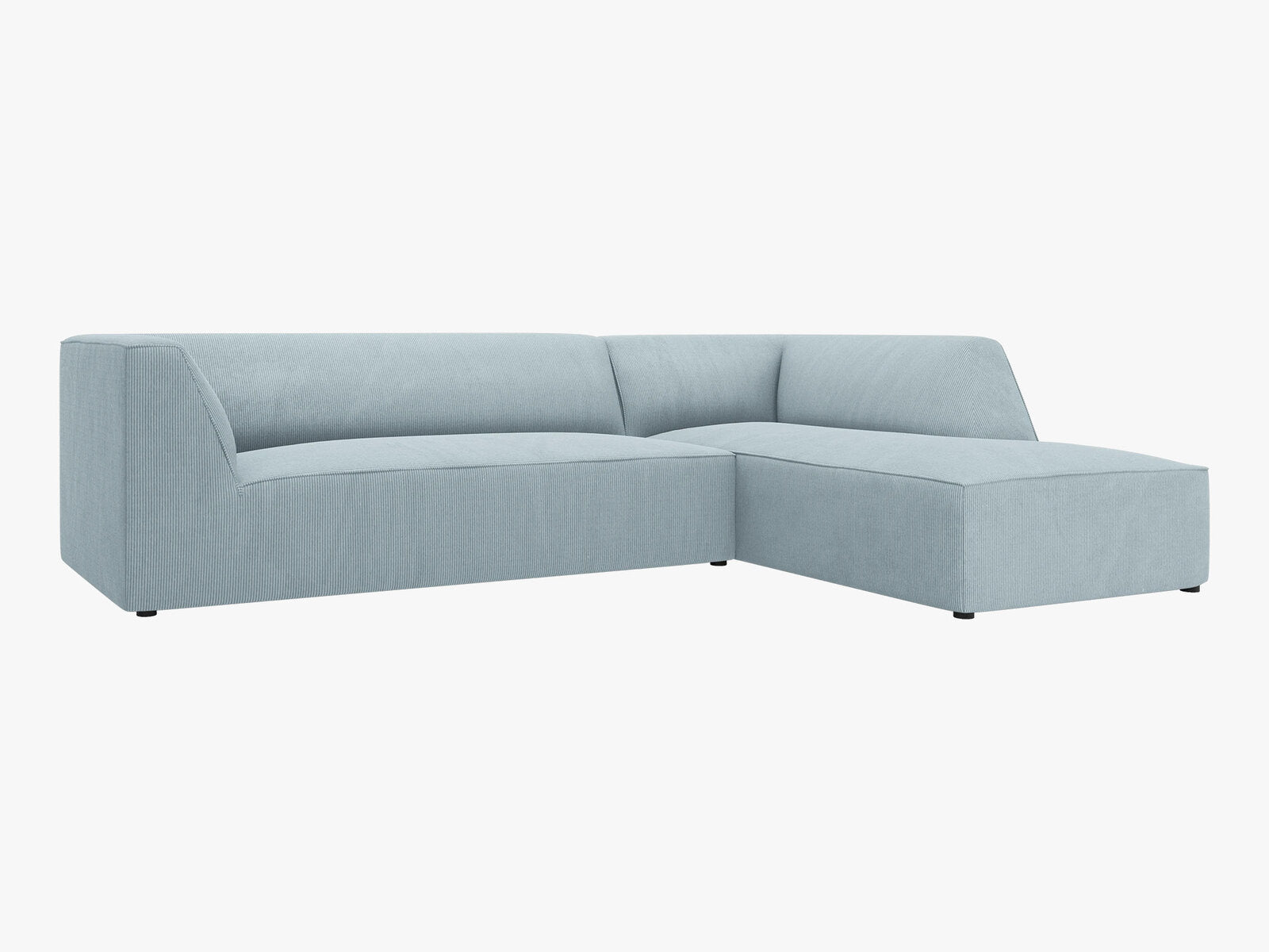 Micadoni 4-Sitzer Modular Sofa Ruby Rechts Kord Scala Hellblau
