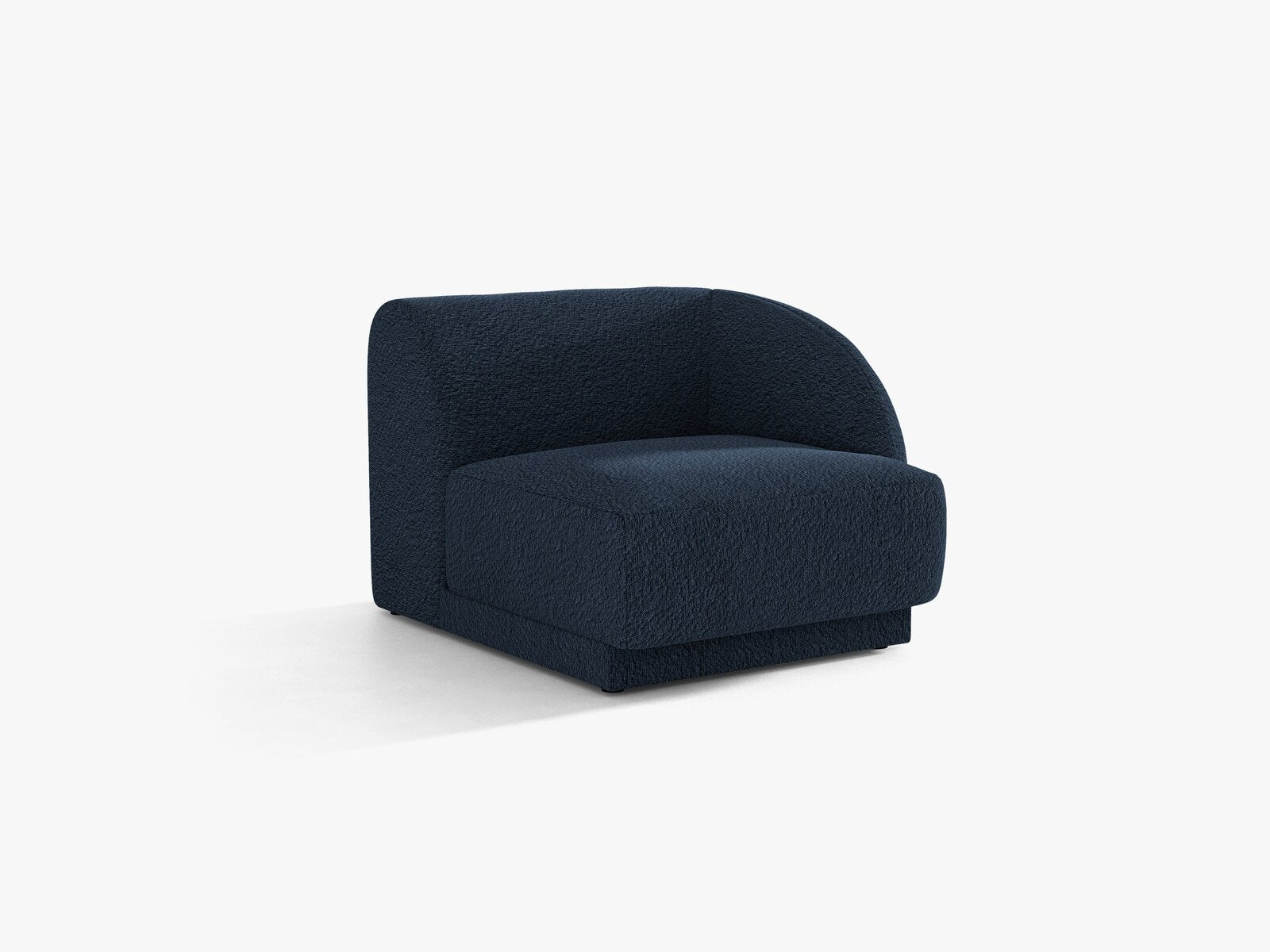 Micadoni Eckmodul Miley 1-Sitzer Rechts Boucle Baloo Dunkelblau