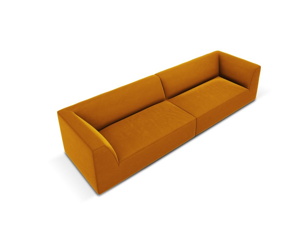 Cosmopolitan Design Sofa Siena 4-Sitzer Samt Salvador Gelb