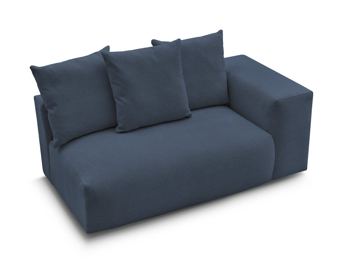 Bobochic Voltaire Sofamodul 2-Sitzer 178 × 100 cm Melange-Stoff Dunkelblau Ecke rechts
