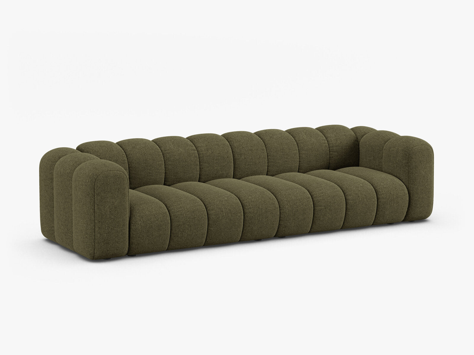 Micadoni Modulares Sofa Lupine 4-Sitzer Chenille Eden Grün
