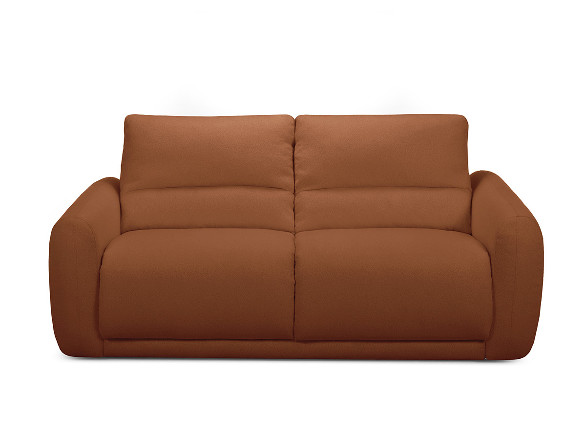 Bobochic Minorque Schlafsofa 2,5-Sitzer Chenille Orange, Liegefläche 160 × 200 cm