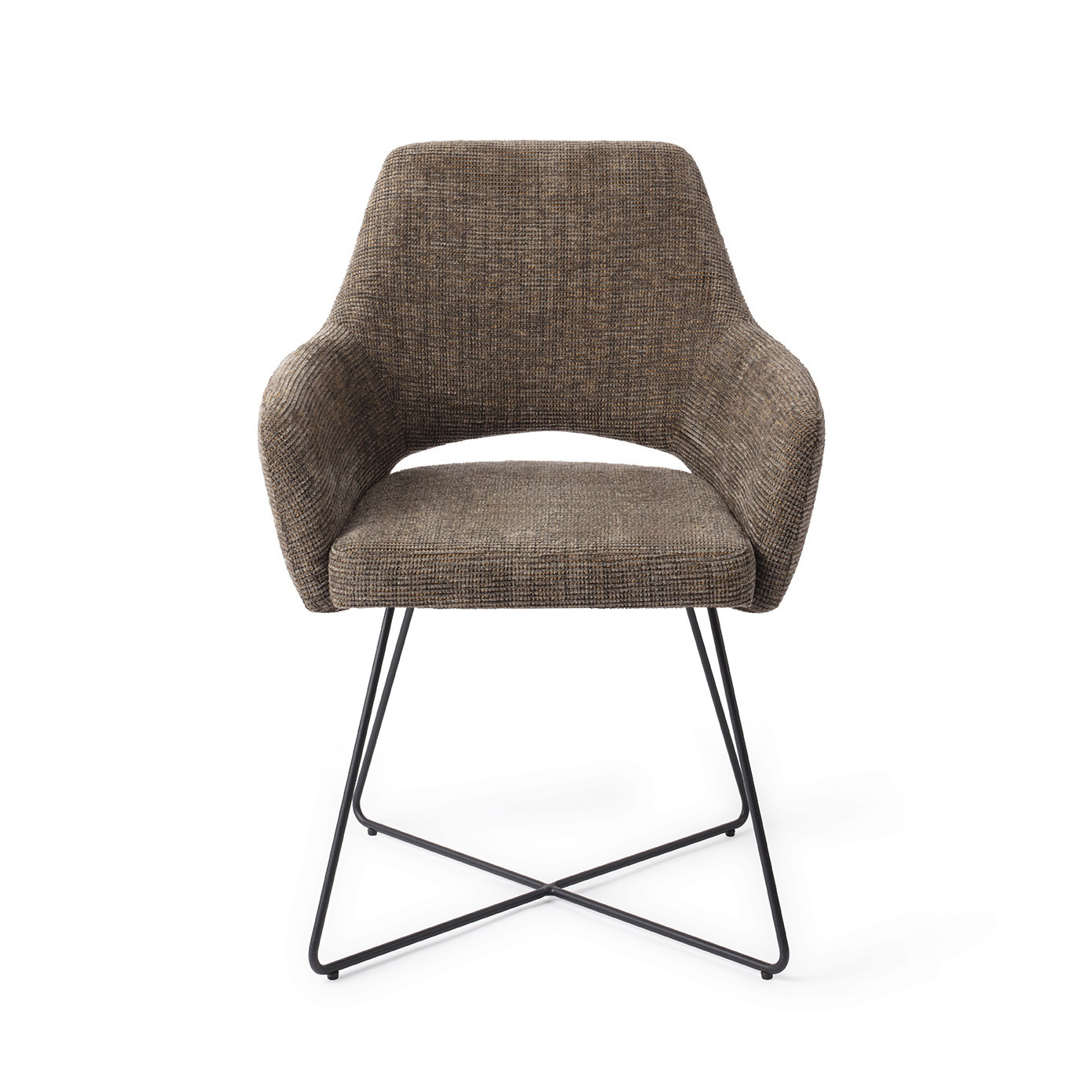 Jesper Home Esszimmerstuhl Yanai Checked Chestnut Cross Schwarz