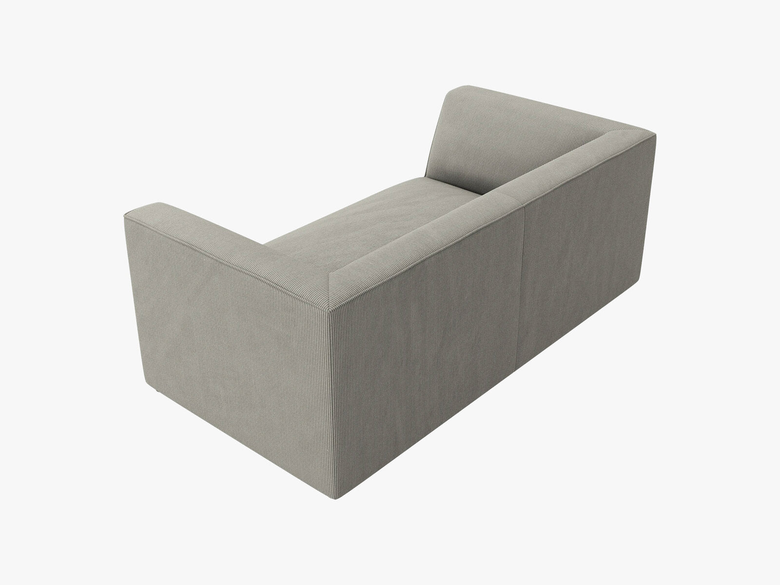Micadoni Sofa Ruby 2-Sitzer Kord Scala Hellgrau