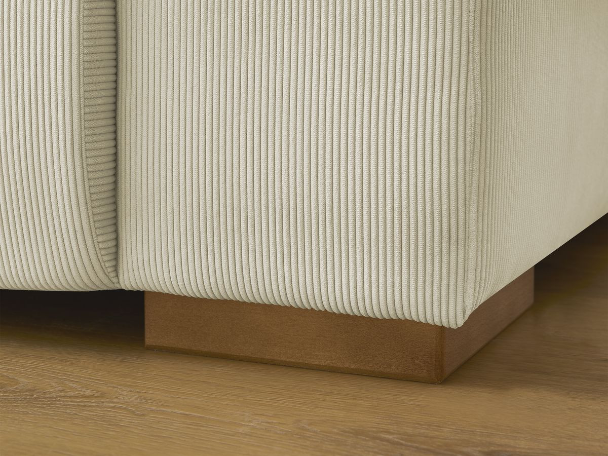 Bobochic Sidonie Sofa 4-Sitzer mit Pouf Cordsamt Beige