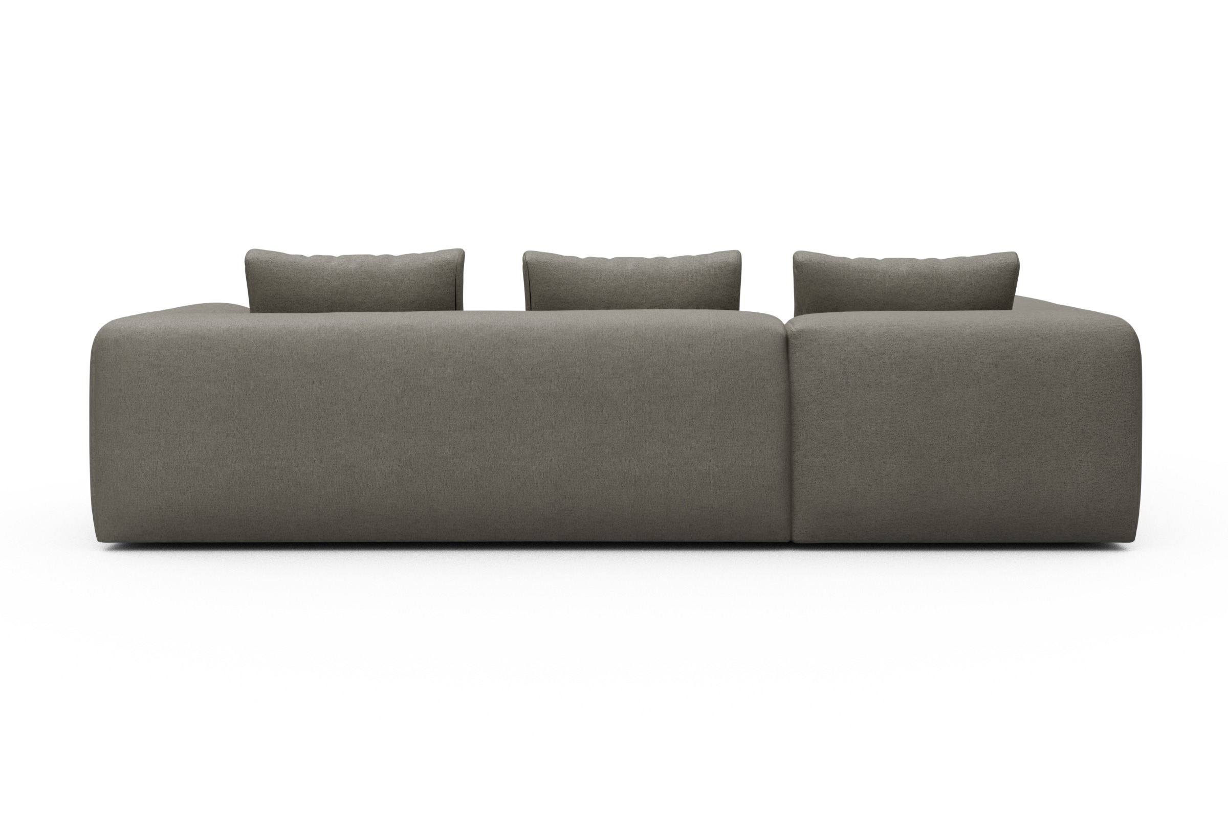 Ecksofa Fred 2x 2,5-Sitzer links offen Denari-Warm-Grey