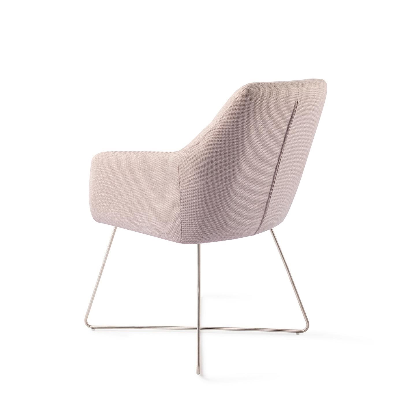Jesper Home Esszimmerstuhl Noto Petal-Pink Cross Stahl