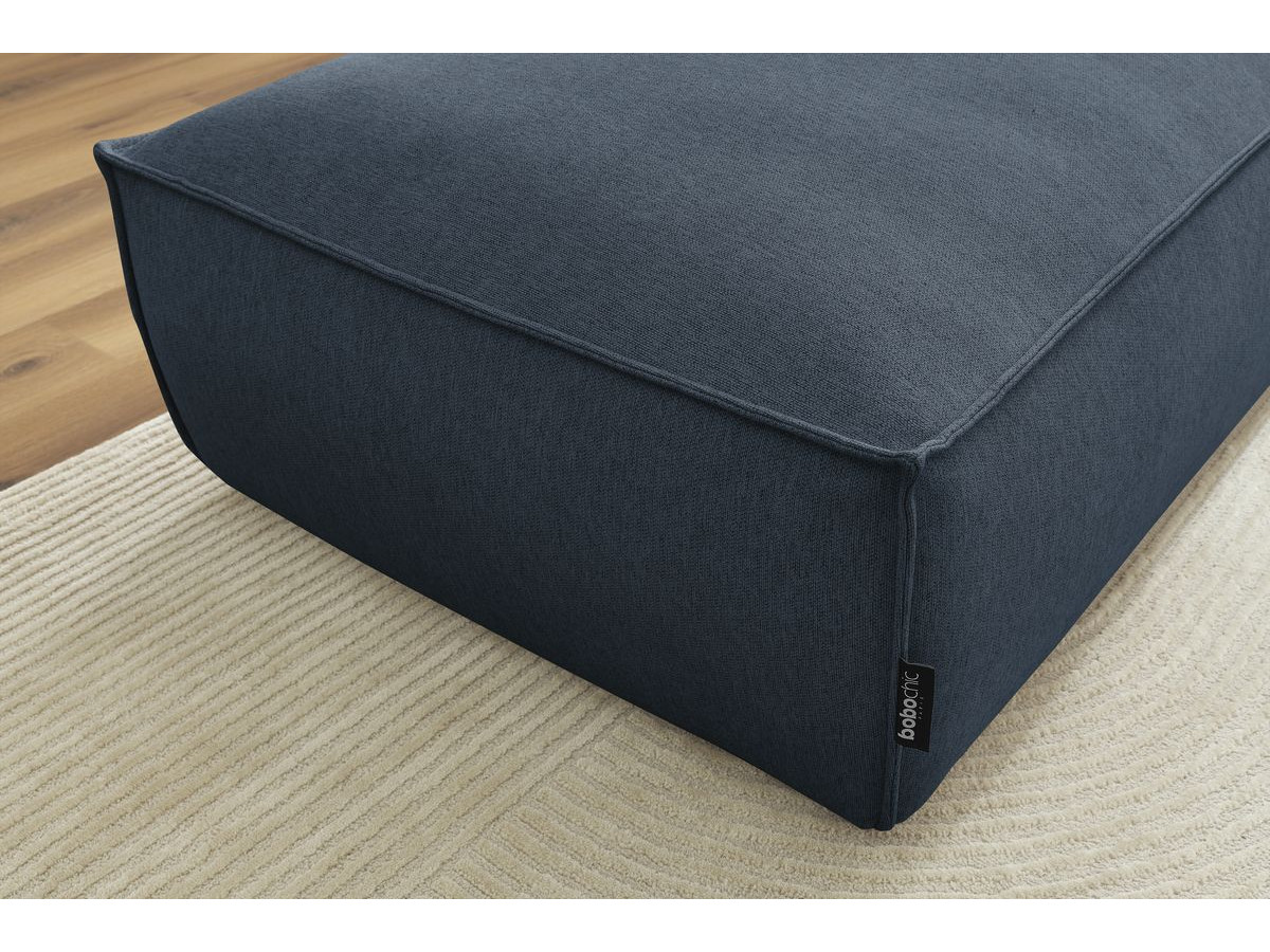 Bobochic Boheme Pouf Melange-Stoff Dunkelblau