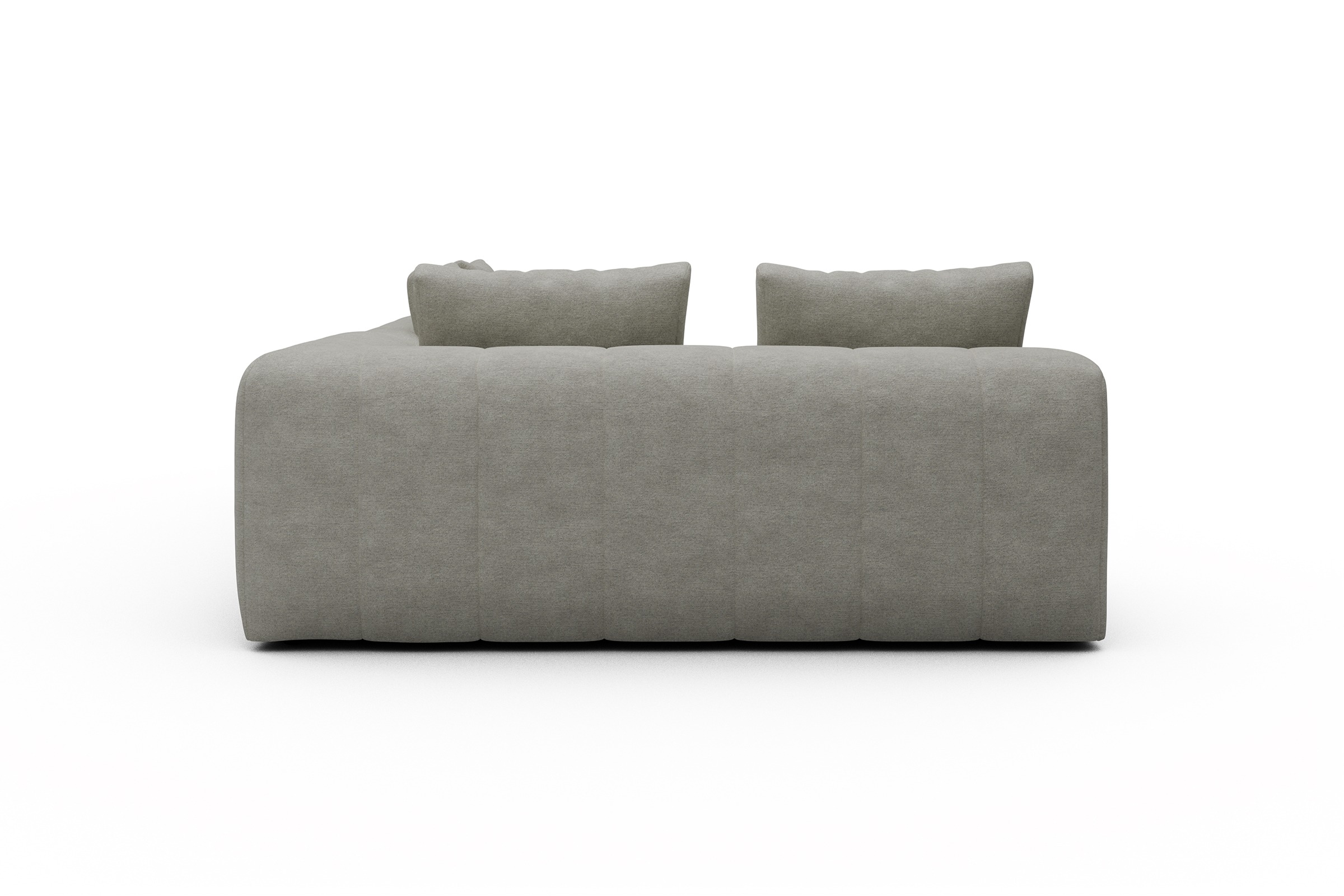 Ecksofa Hugo 2x 2,5-Sitzer Armlehne rechts Carreno-Moon-Stone-White