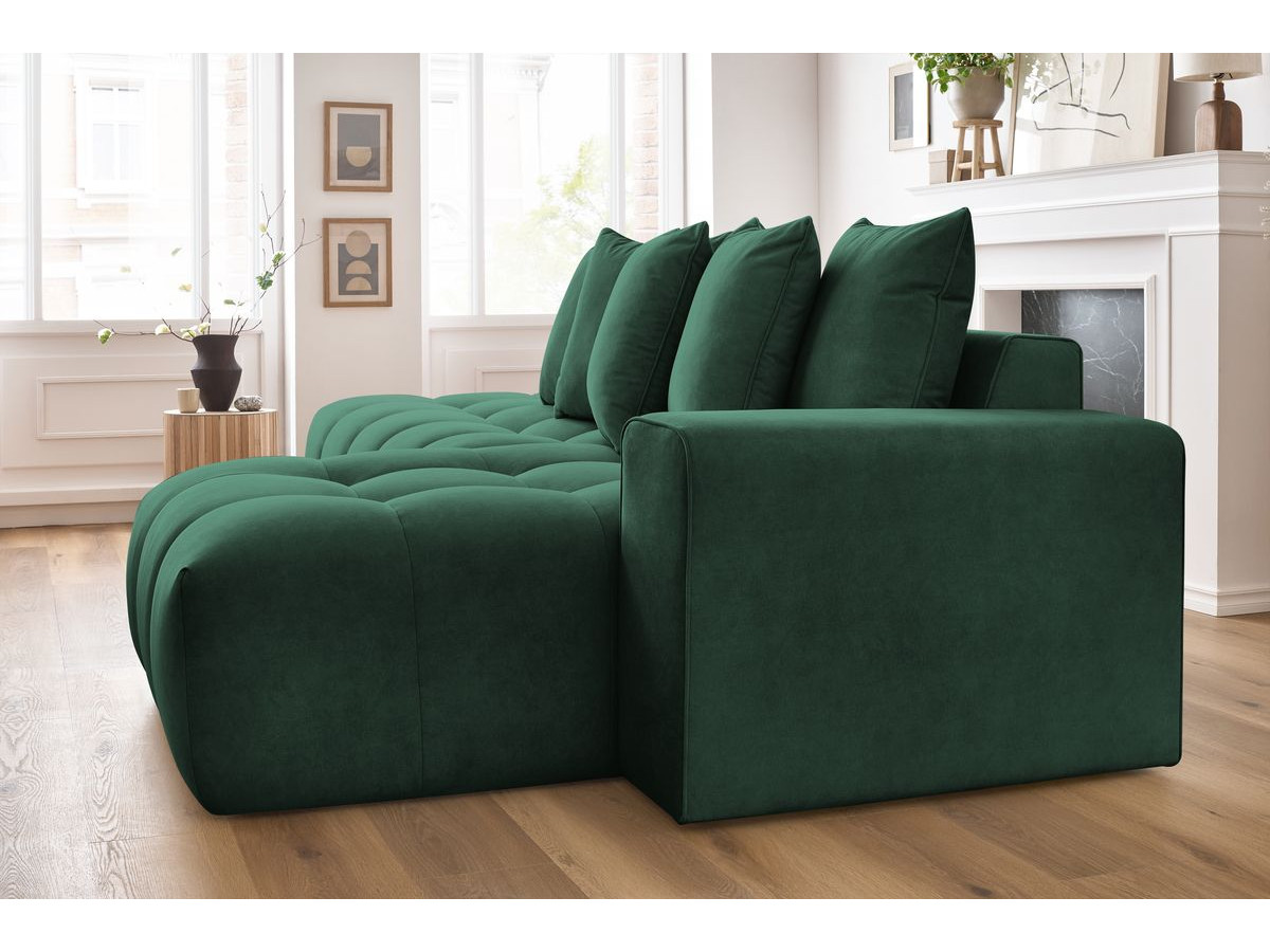 Bobochic Mont-blanc Ecksofa Samt Grün Ecke rechts