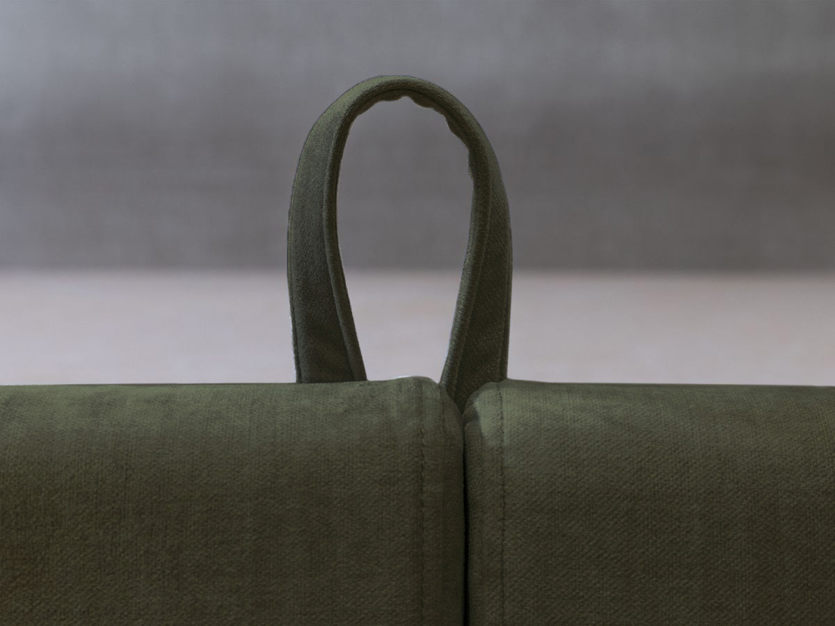 Bobochic Jade Polsterbett mit Bettkasten Stoff Grün, Liegefläche 140 × 190 cm