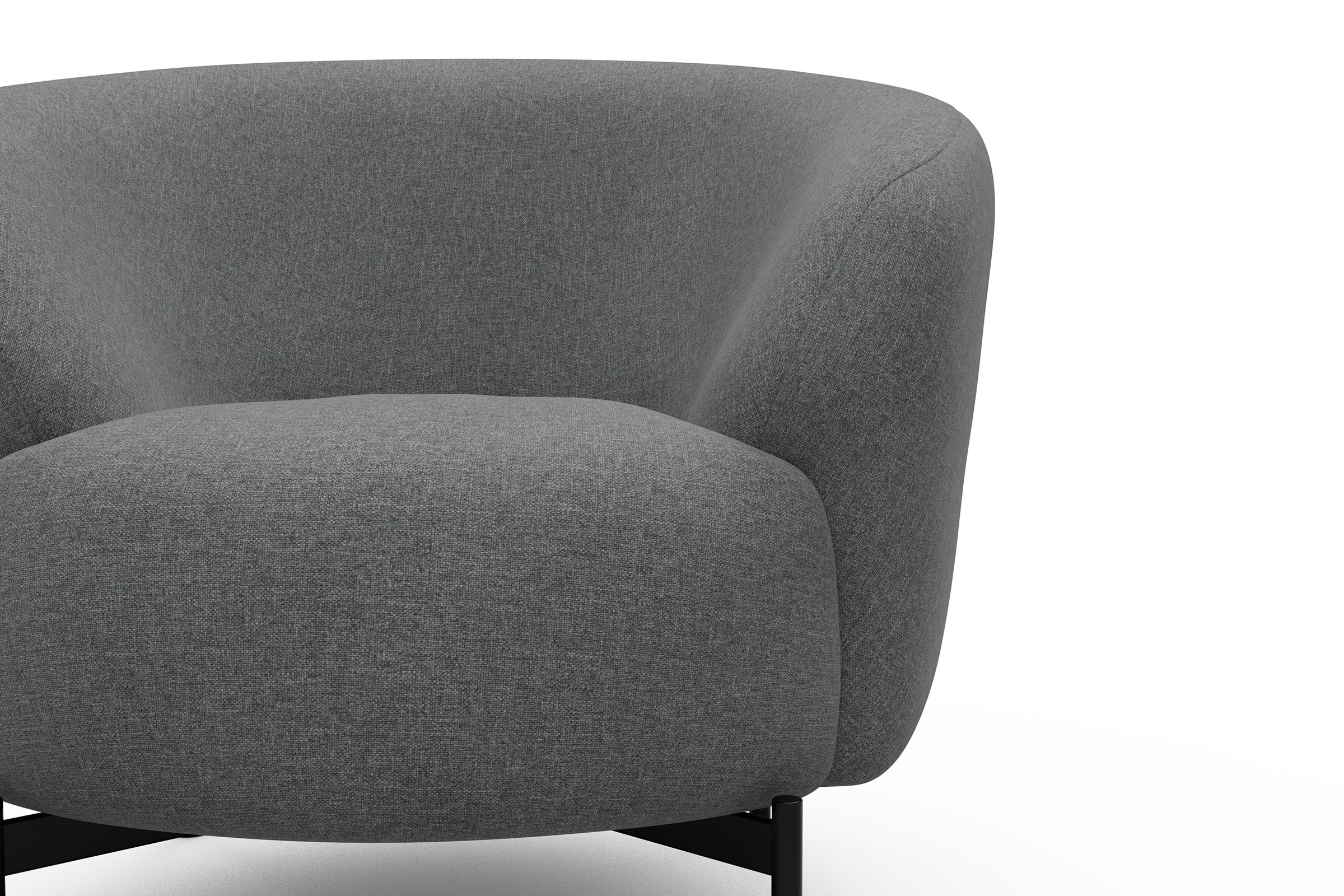 Sessel Ronda X-Metallgestell Schwarz Satya-Steel