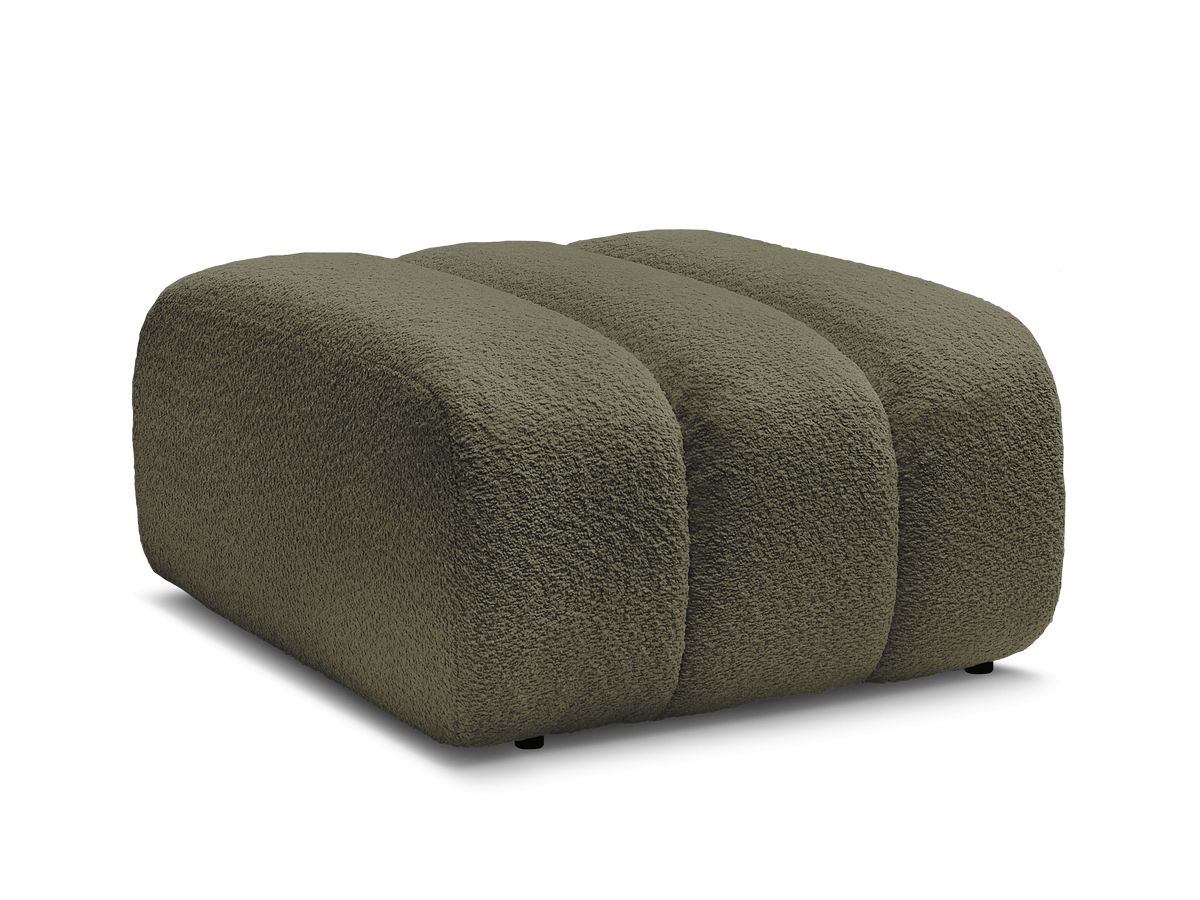 Bobochic Talia Pouf Bouclé-Stoff Grün