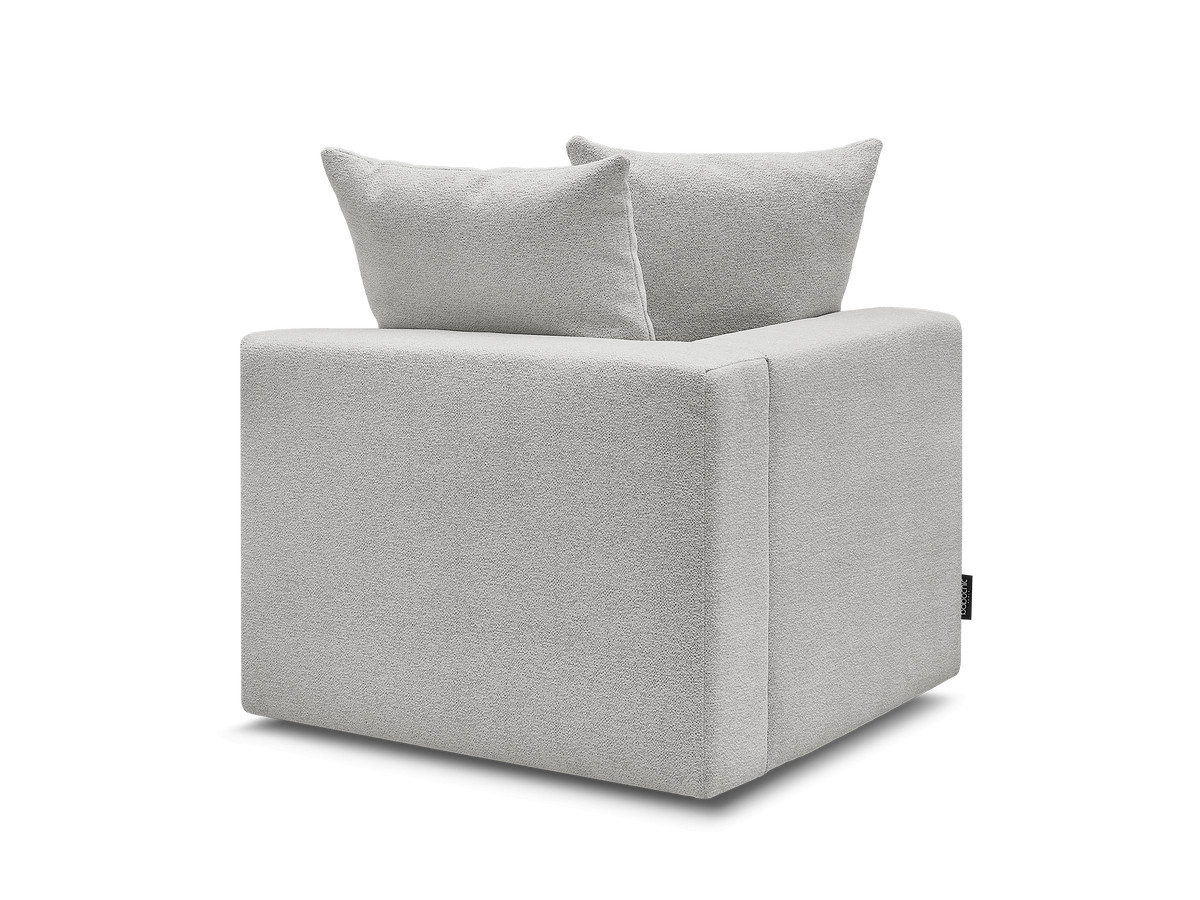 Bobochic Voltaire Eckmodul Melange-Stoff Hellgrau Ecke links