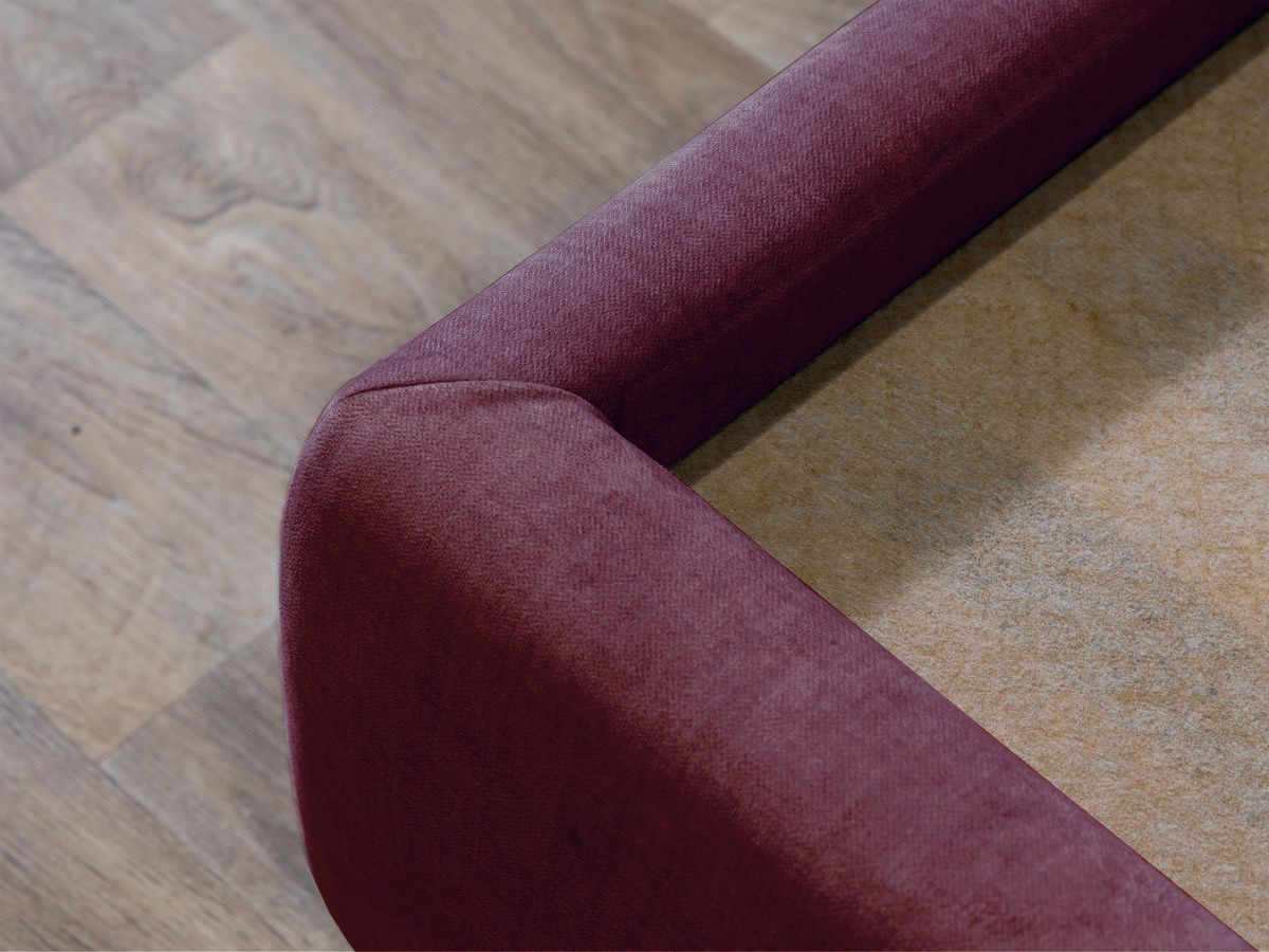Bobochic Jade Polsterbett mit Bettkasten Stoff Rot, Liegefläche 160 × 200 cm