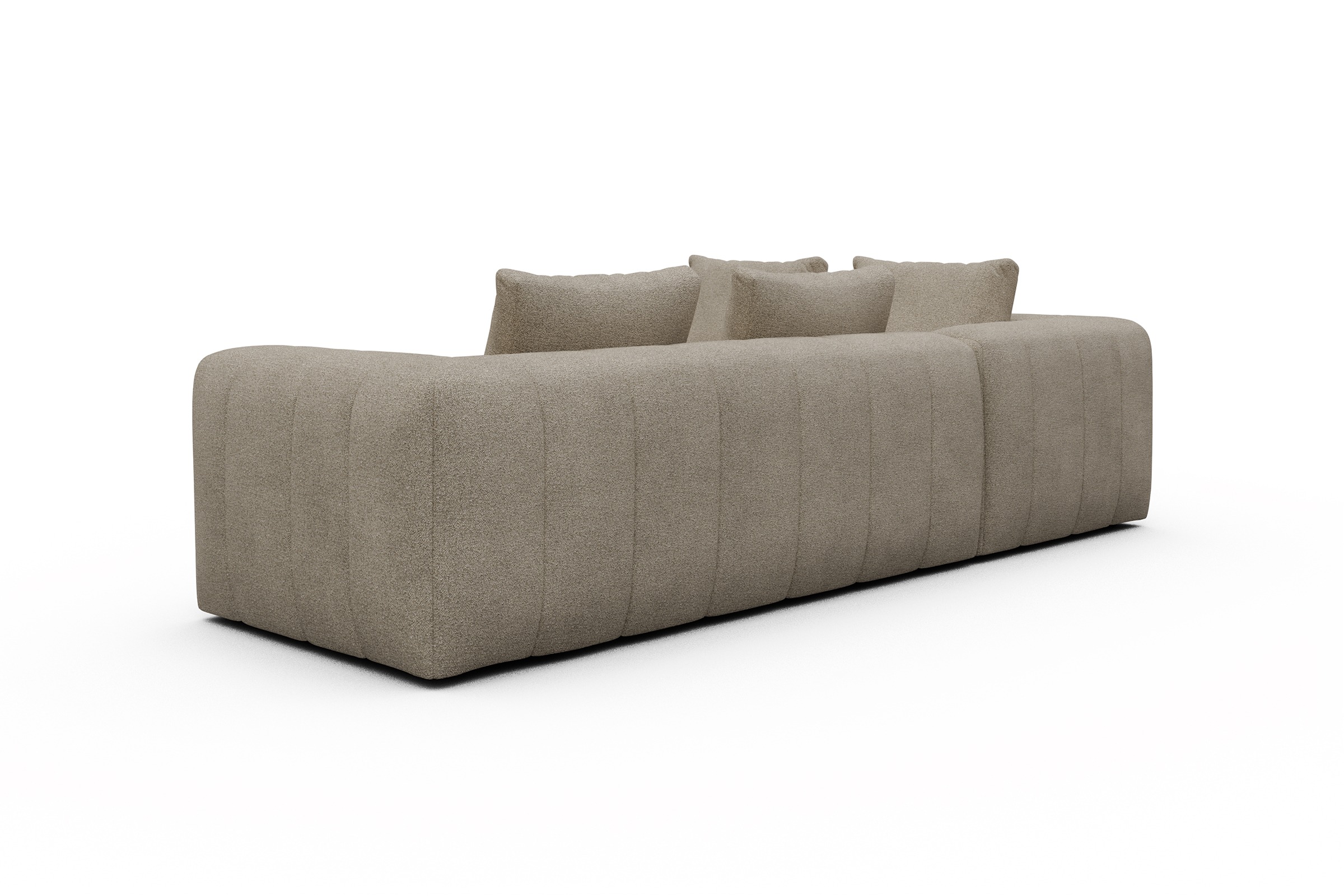 Ecksofa Hugo 2x 2,5-Sitzer Armlehne rechts Boucle-Belge