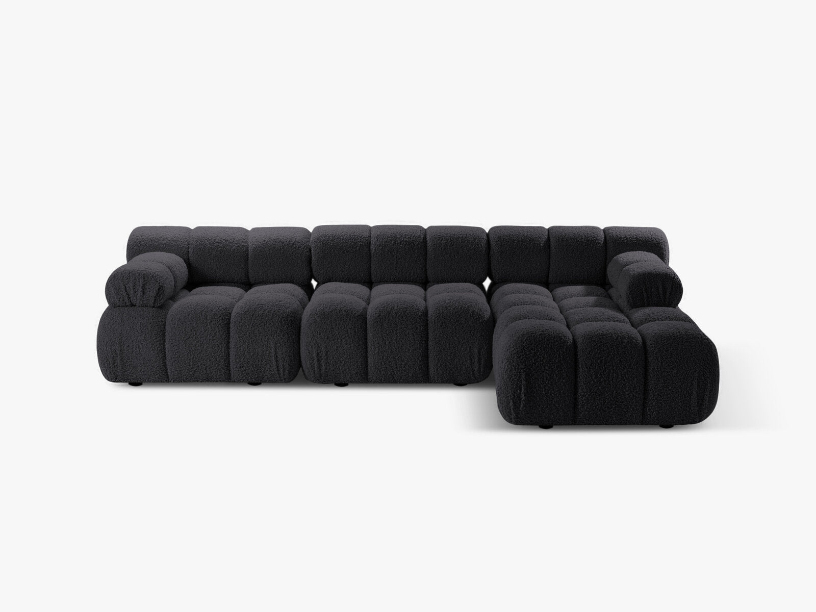 Micadoni Modulares Ecksofa Bellis 4-Sitzer Rechts Boucle Rolf Graphit