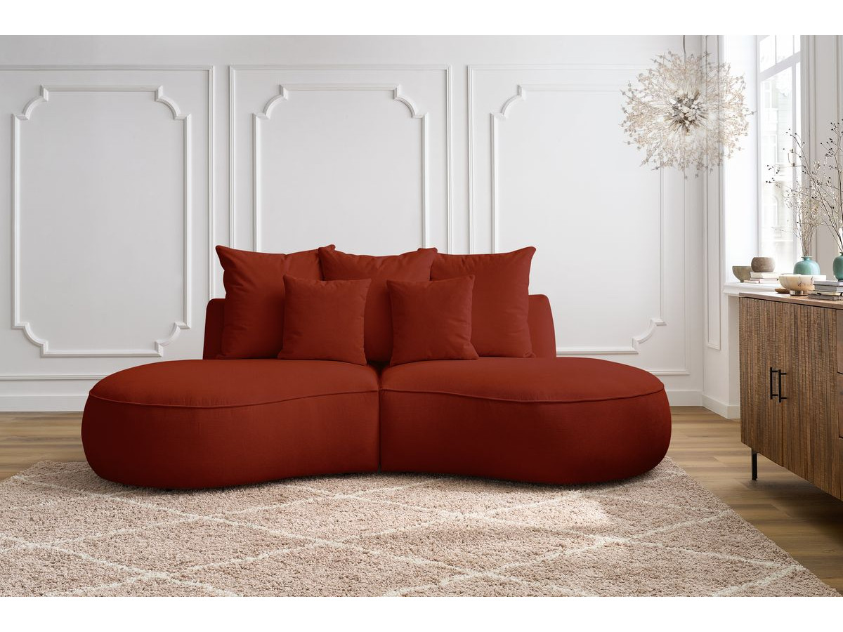 Bobochic Saint-germain Sofa 3-Sitzer Strukturstoff Rot