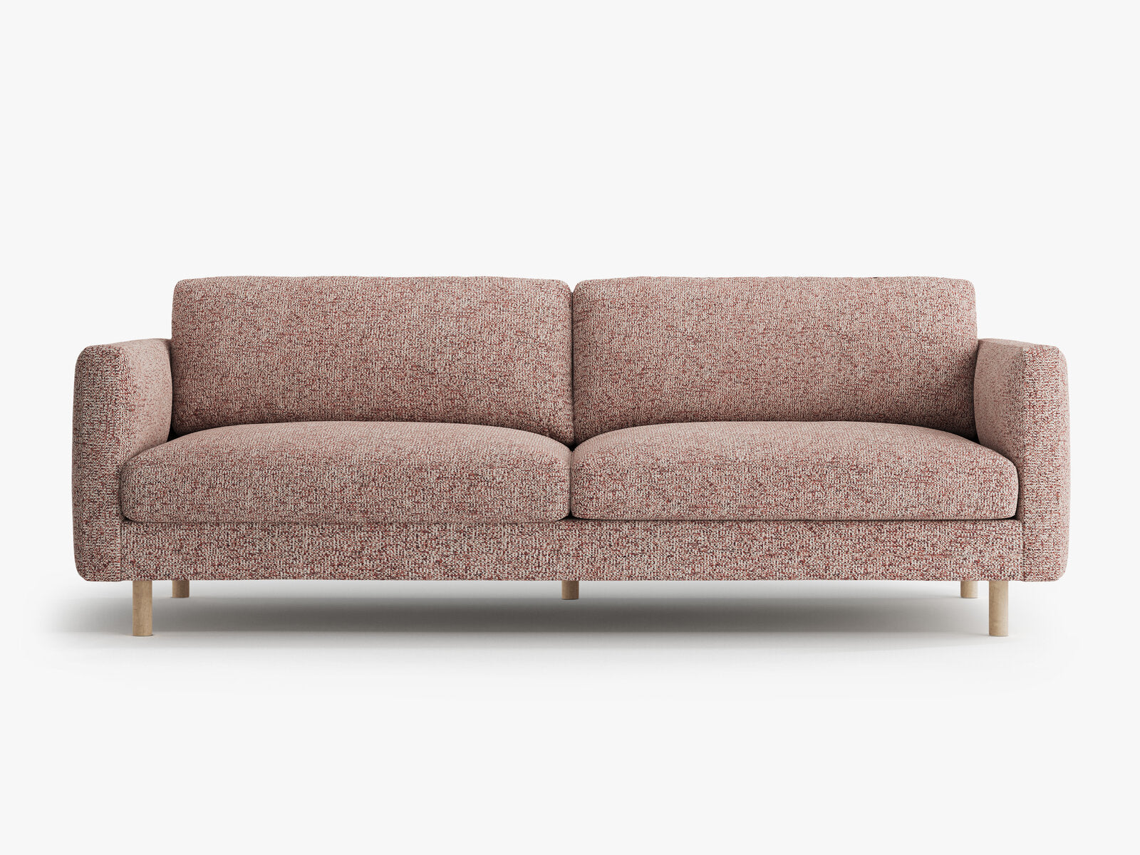 Micadoni Sofa Eden 4-Sitzer Strukturierter Stoff Rosa Melange