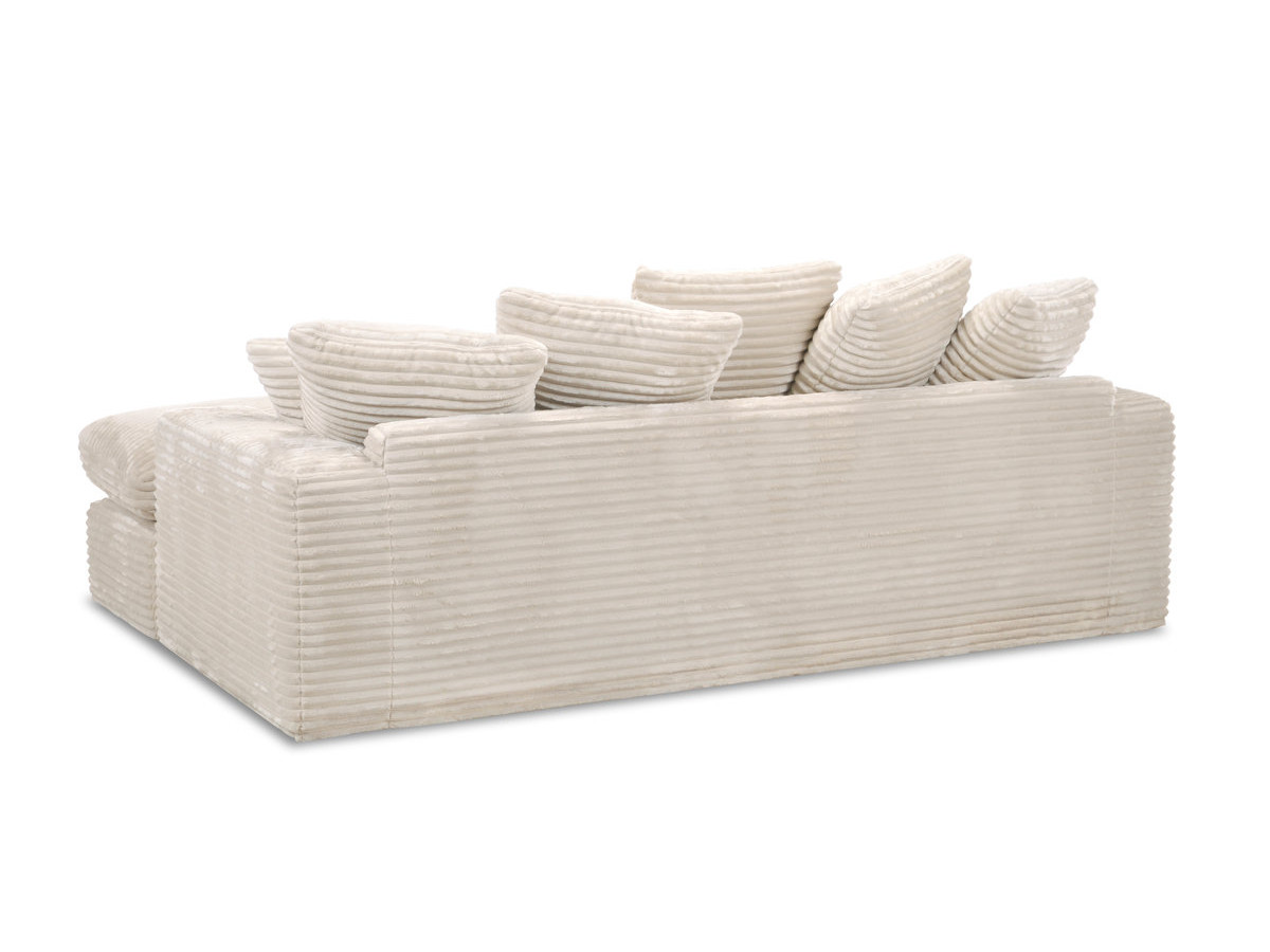 Bobochic Nevada Ecksofa Breitcord weich Beige